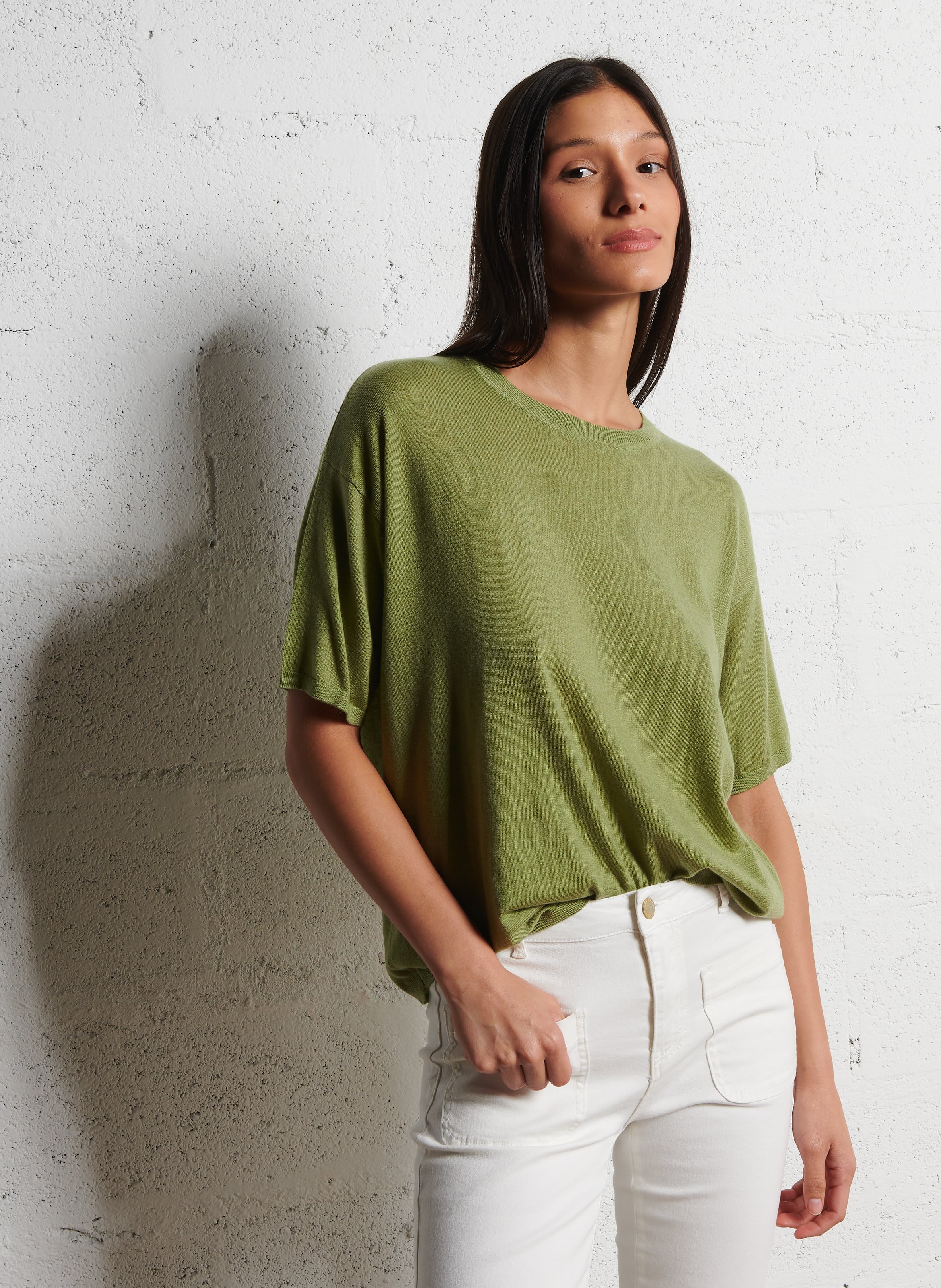 Tee-shirt col rond  MAISON 123 Vert