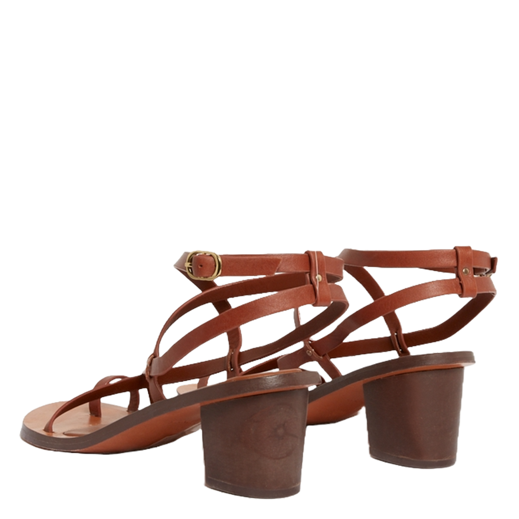 Sandales à brides en cuir  VANESSA BRUNO Marron