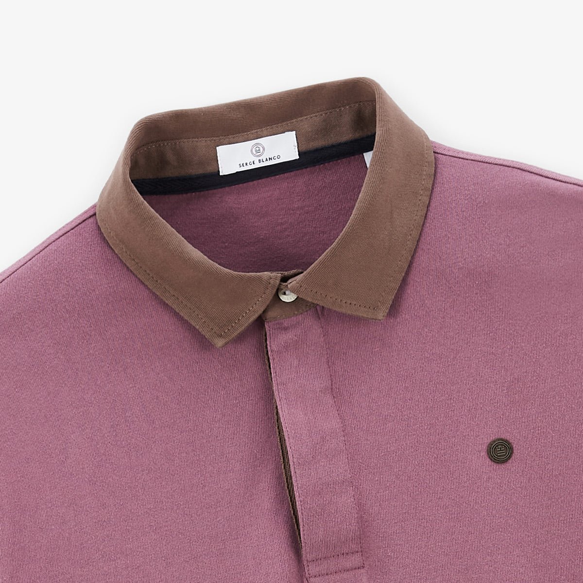 Long-sleeved rugby polo SERGE BLANCO Purple