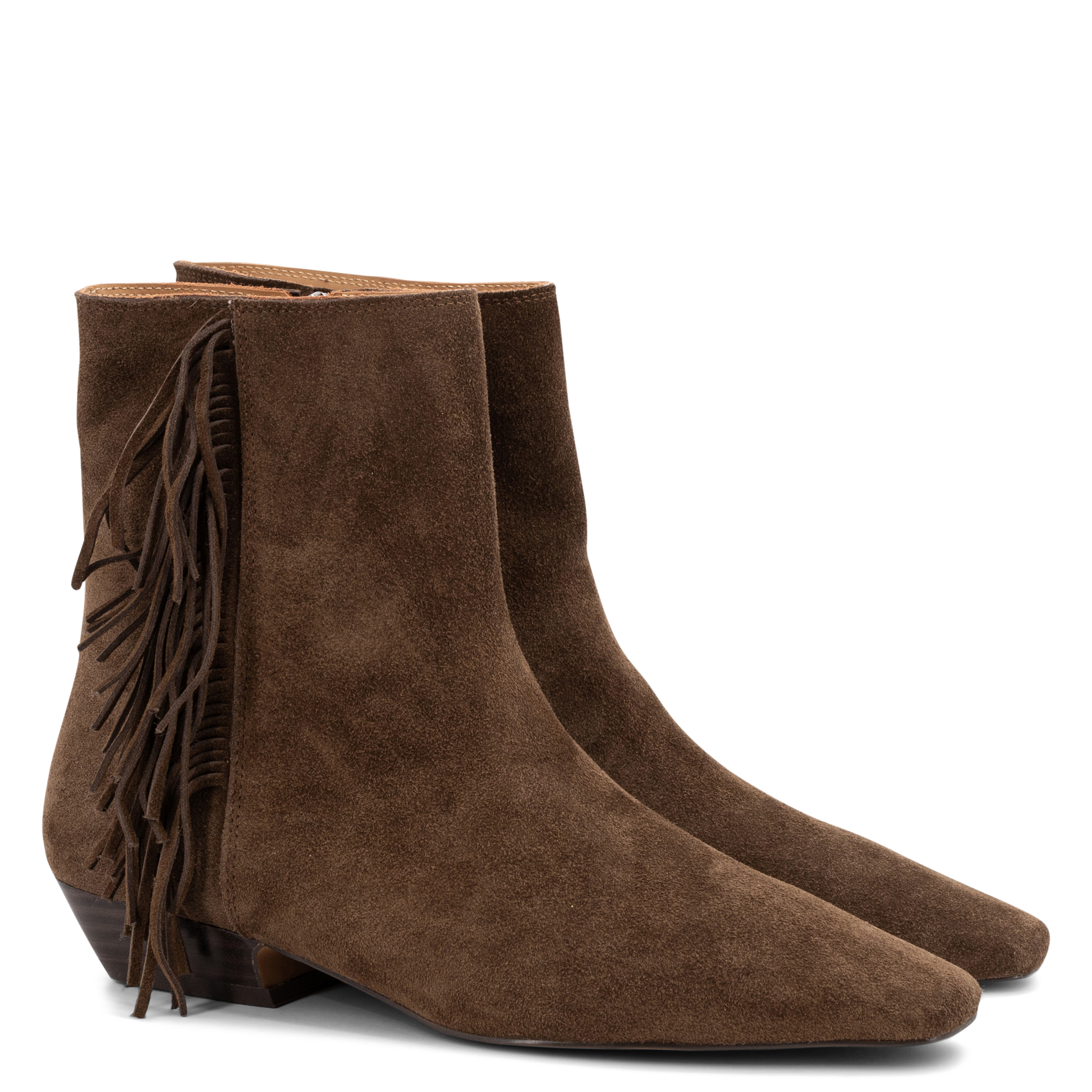 Bottines en cuir velours TORAL Marron