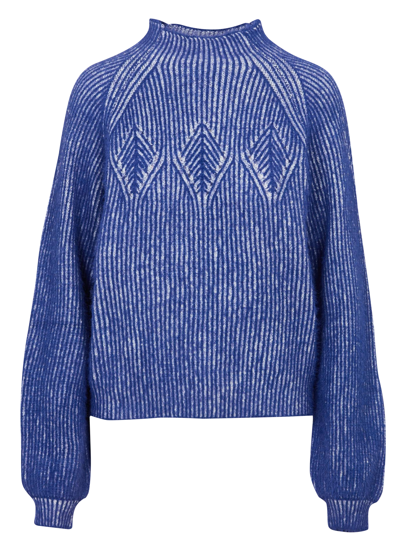 Jacquard-Pullover mit Stehkragen THE KORNER Blau