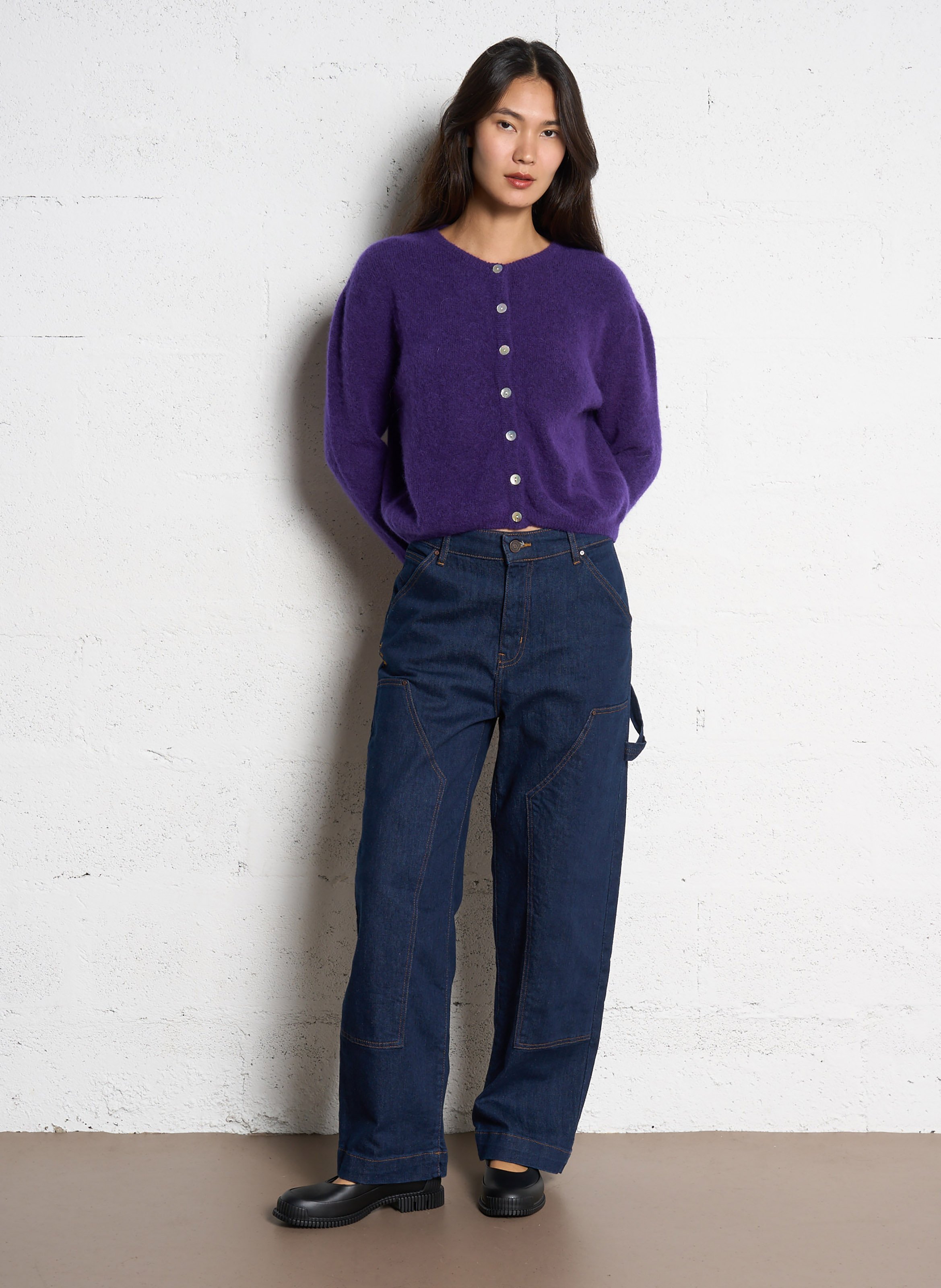 Mocassins unis en cuir CAMPER Noir