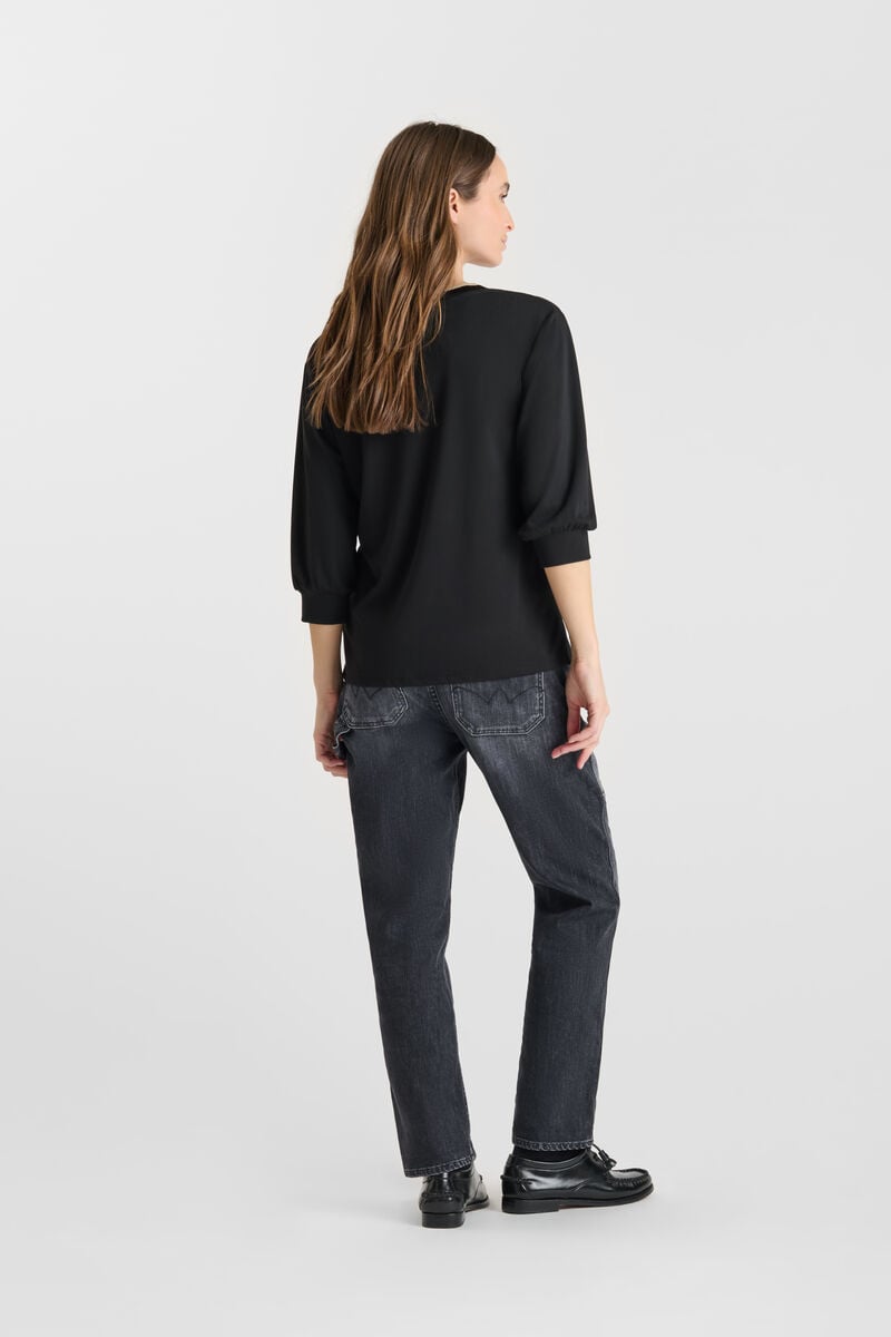 Tommy Badge T-shirt LE TEMPS DES CERISES Black