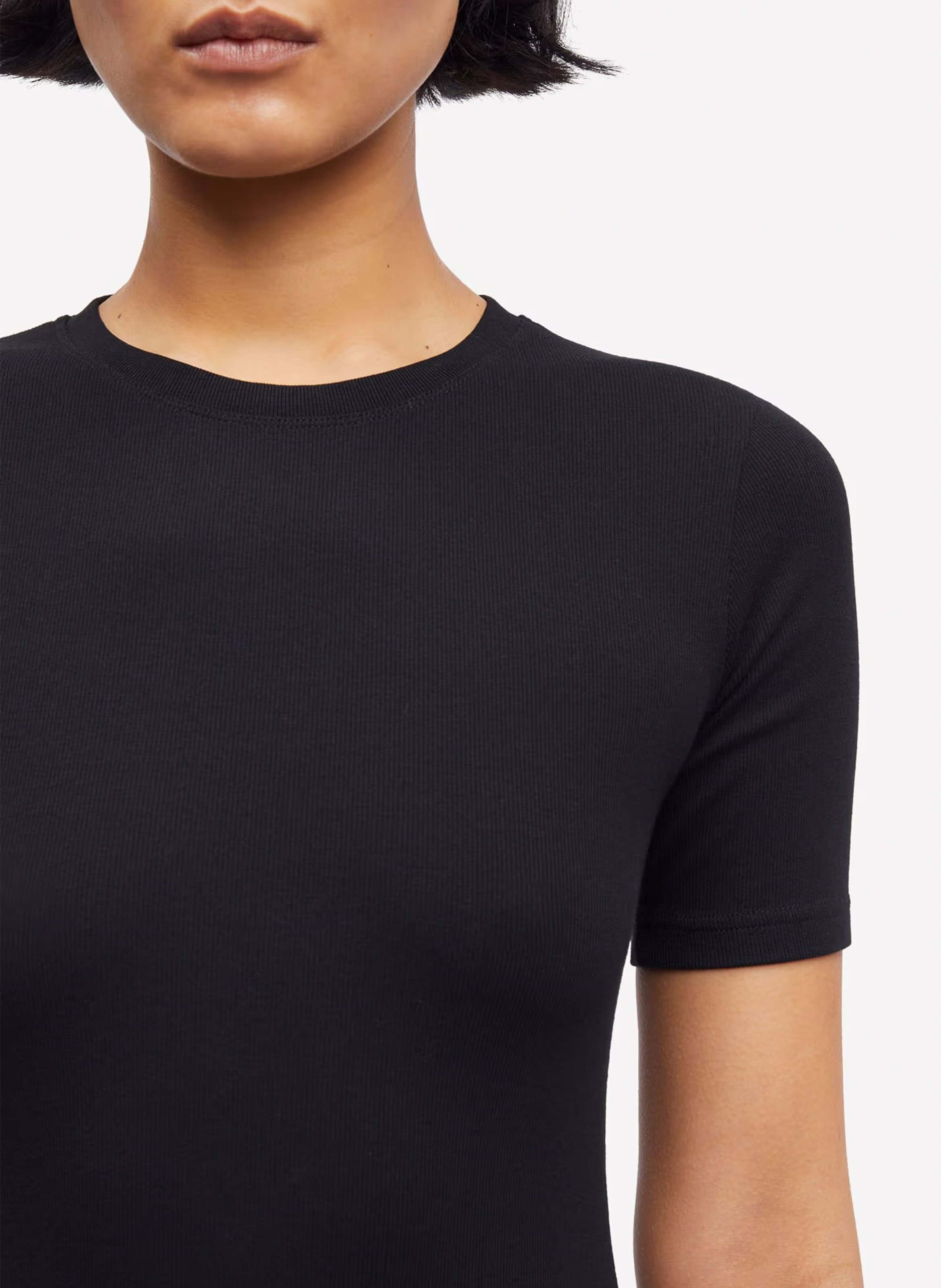 Short-sleeved organic cotton t-shirt SAMSOE SAMSOE Black