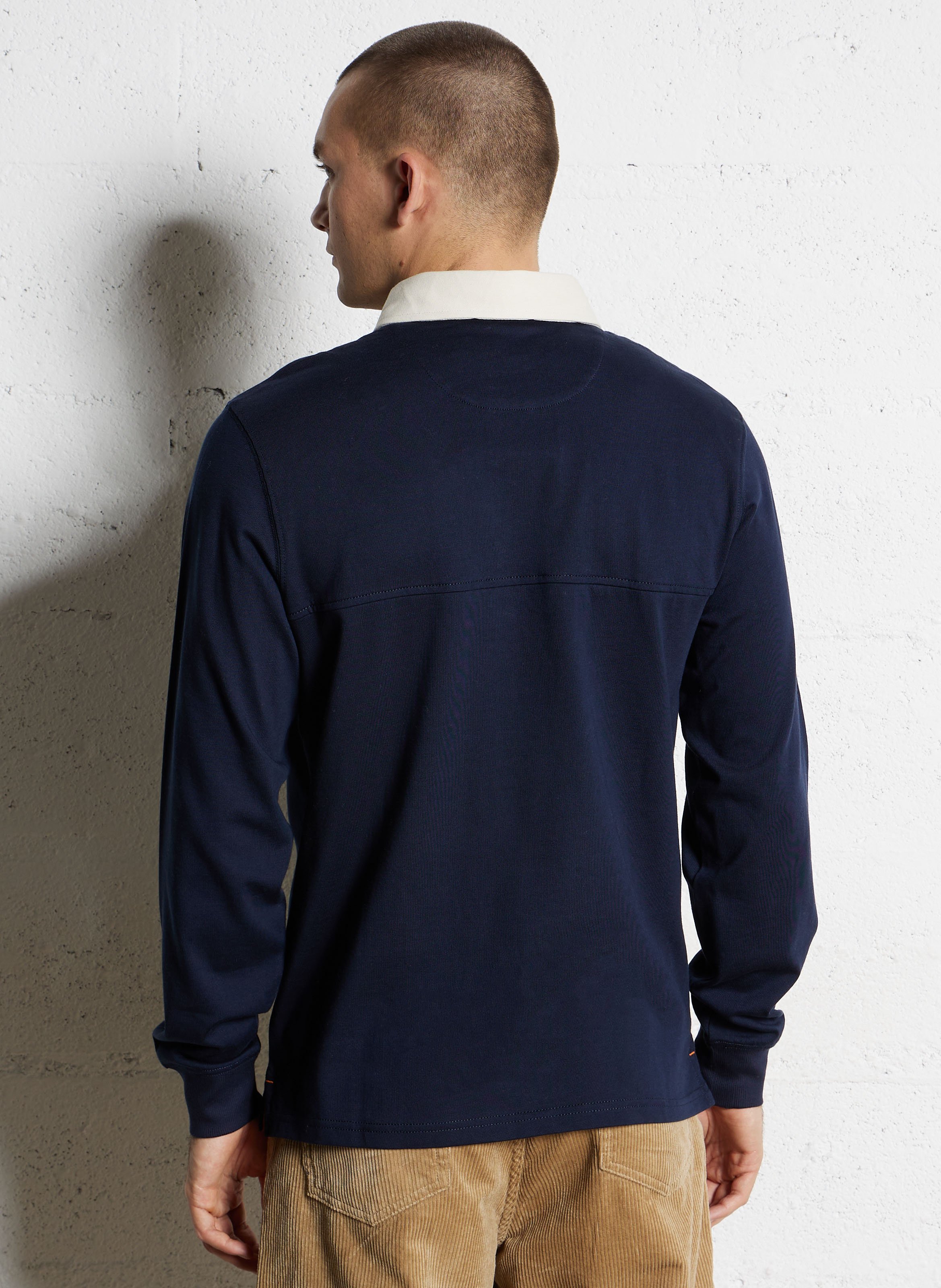 Top col polo en coton NAPAPIJRI Bleu