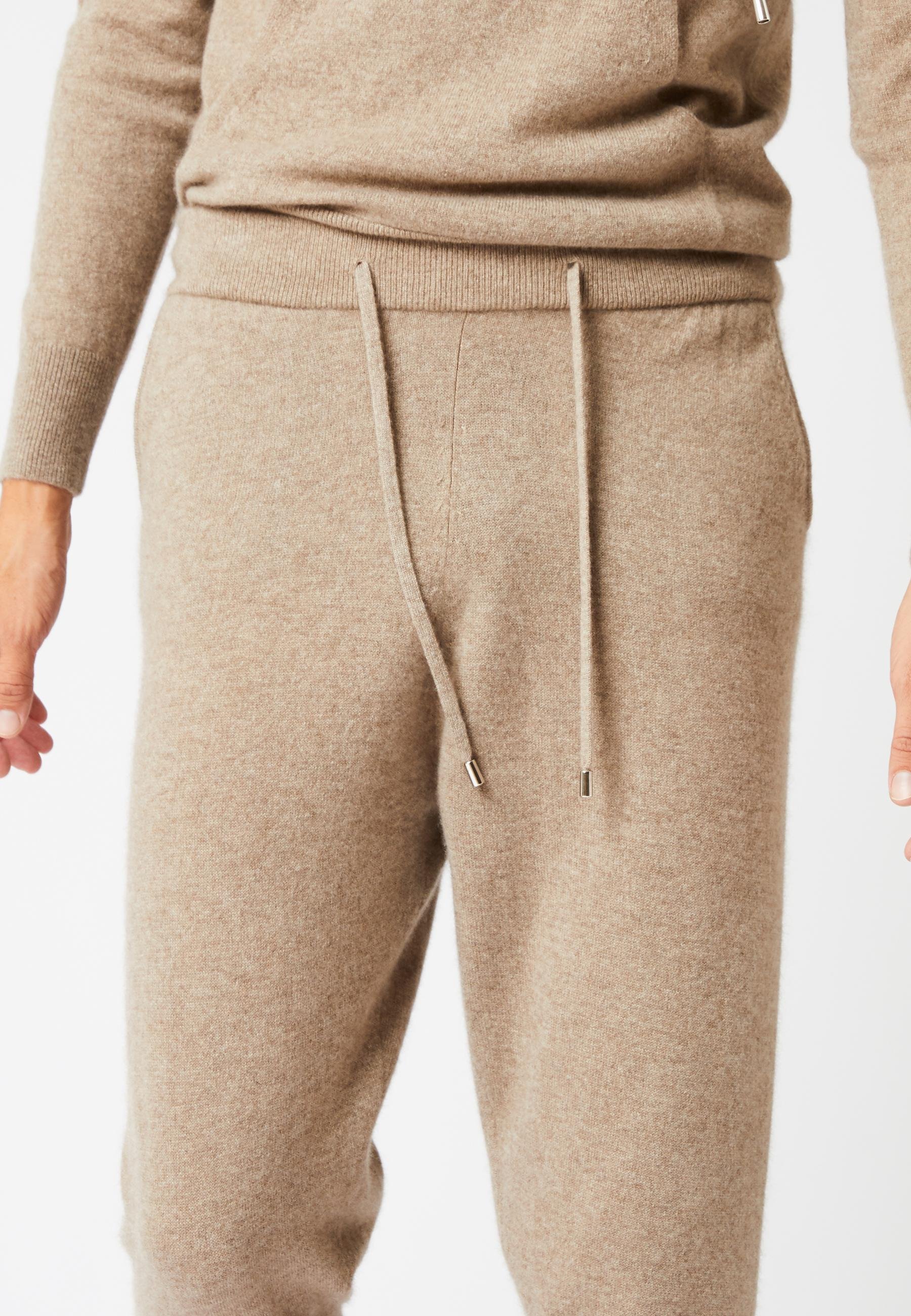 Pantalon jogging homme en cachemire 2 fils RODIER Marron