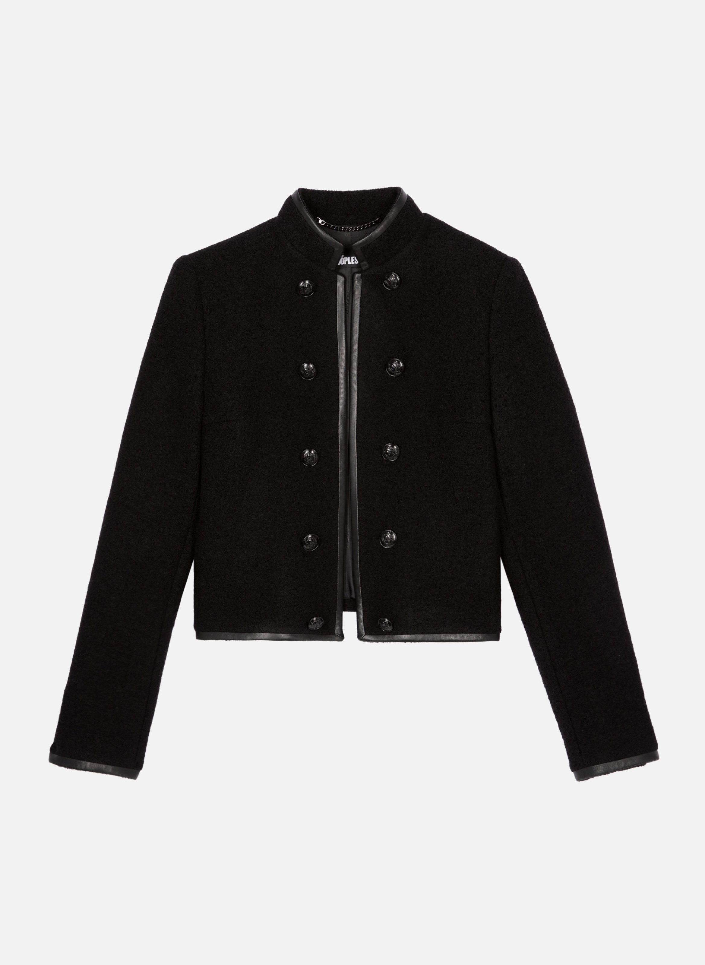 Wool officer-style jacket THE KOOPLES Black