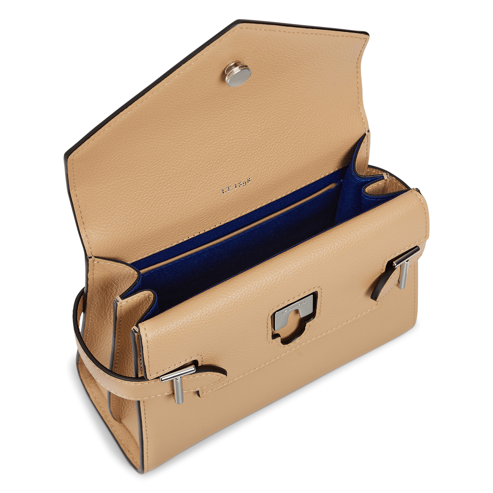 A-line leather skirt Beige