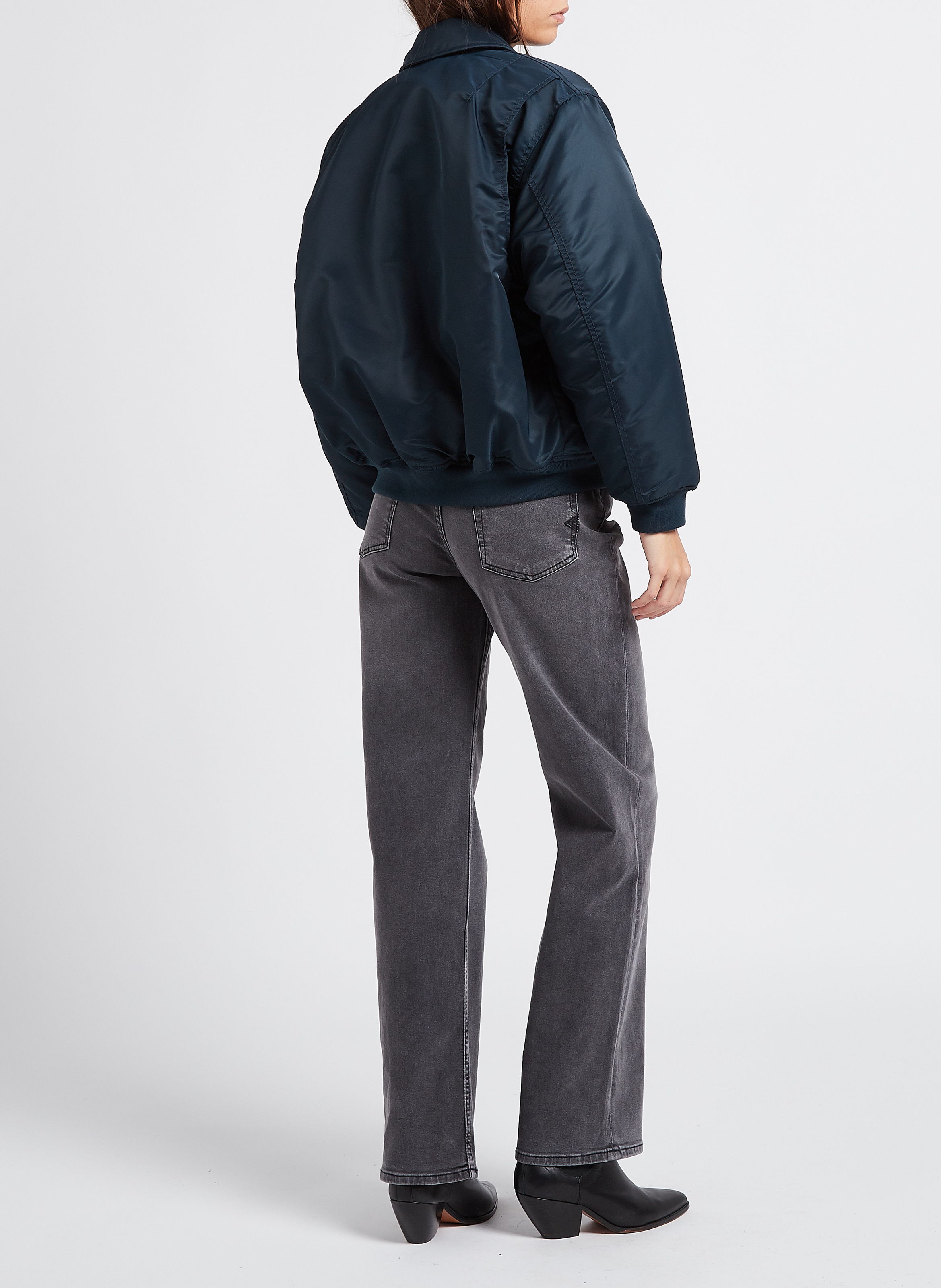 Blouson col classique oversize SCHOTT Bleu