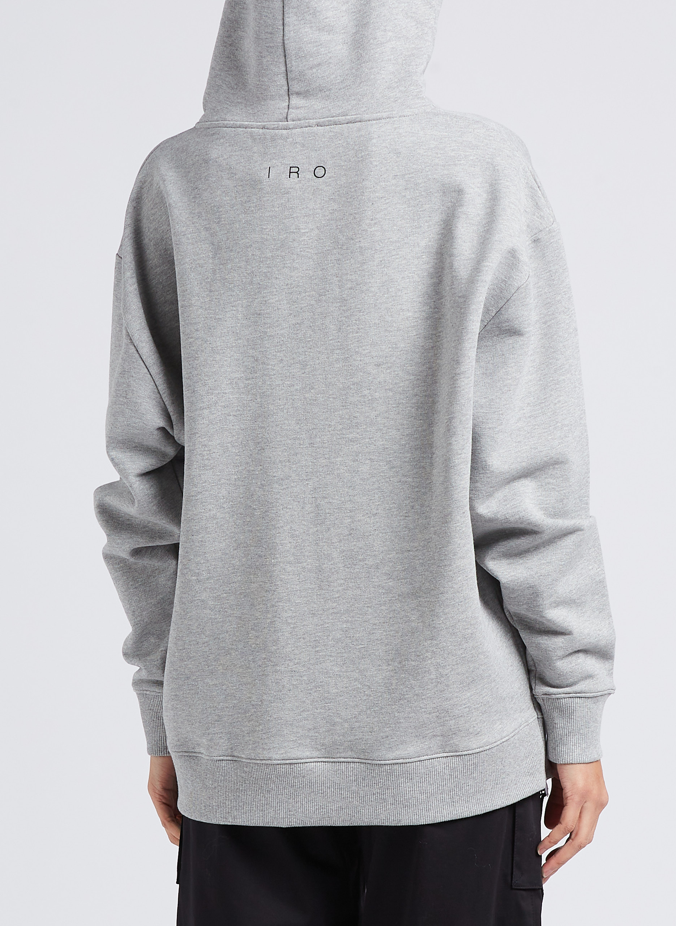 Kapuzensweatshirt aus Bio-Baumwolle mit Siebdruck IRO Grau