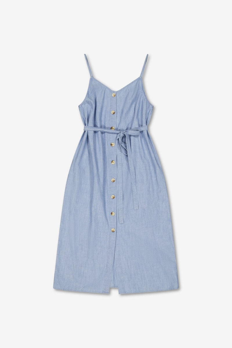 Long straight dress LE TEMPS DES CERISES Blue