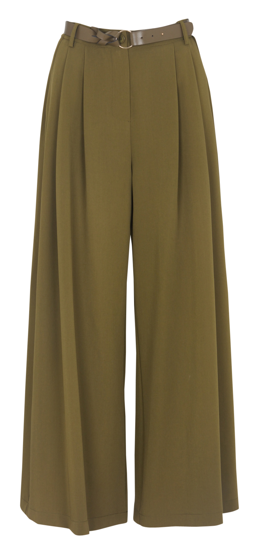 Pleated wide-leg belted pants IMPERIAL