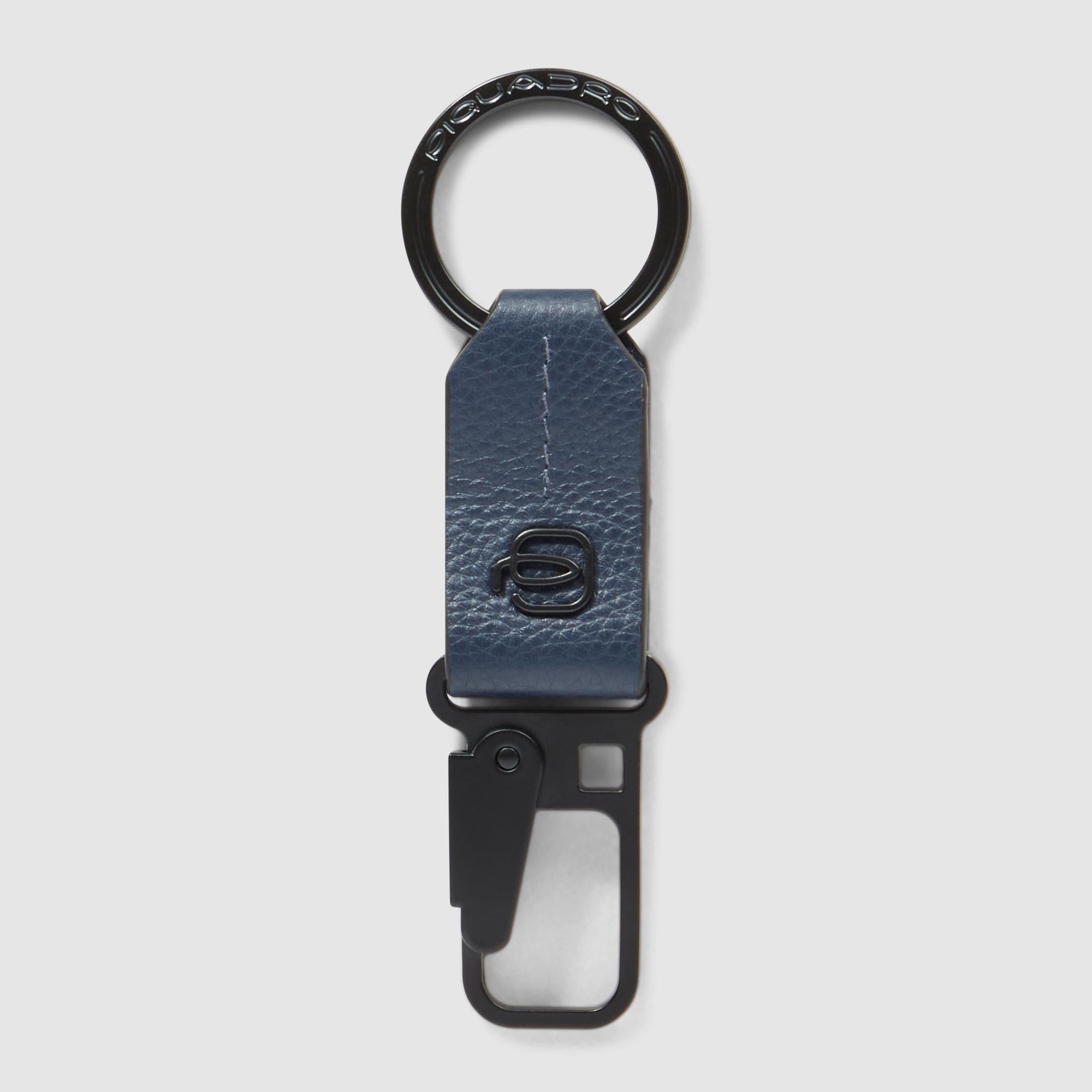 Asia leather keyring PIQUADRO Blue