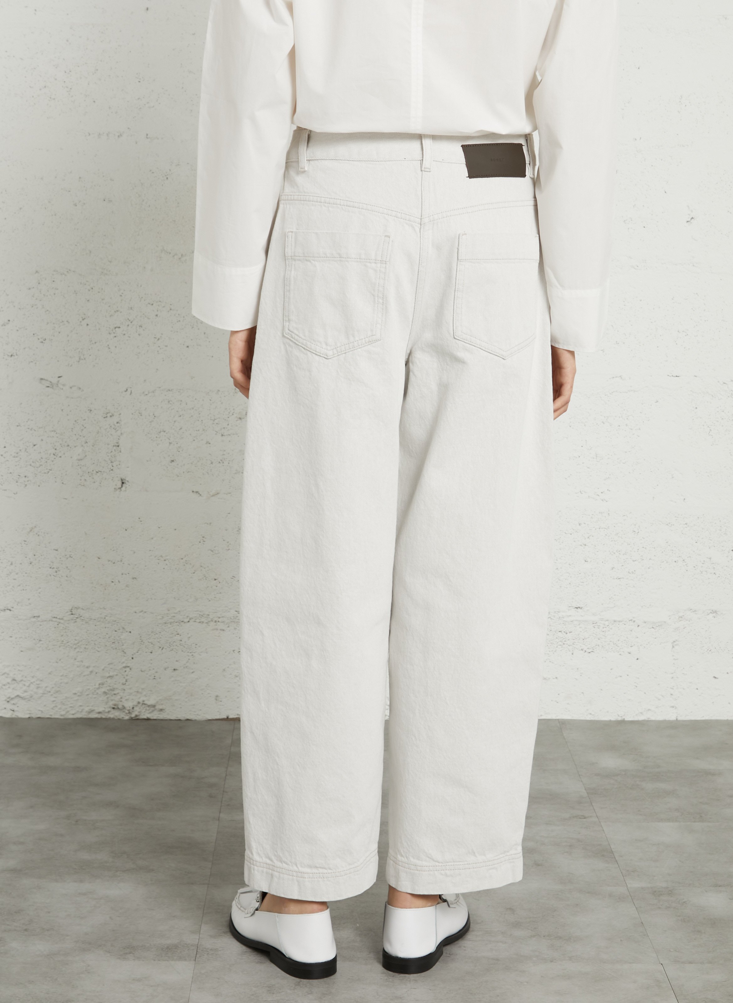 Weite Hose aus Bio-Baumwolle SOEUR Beige