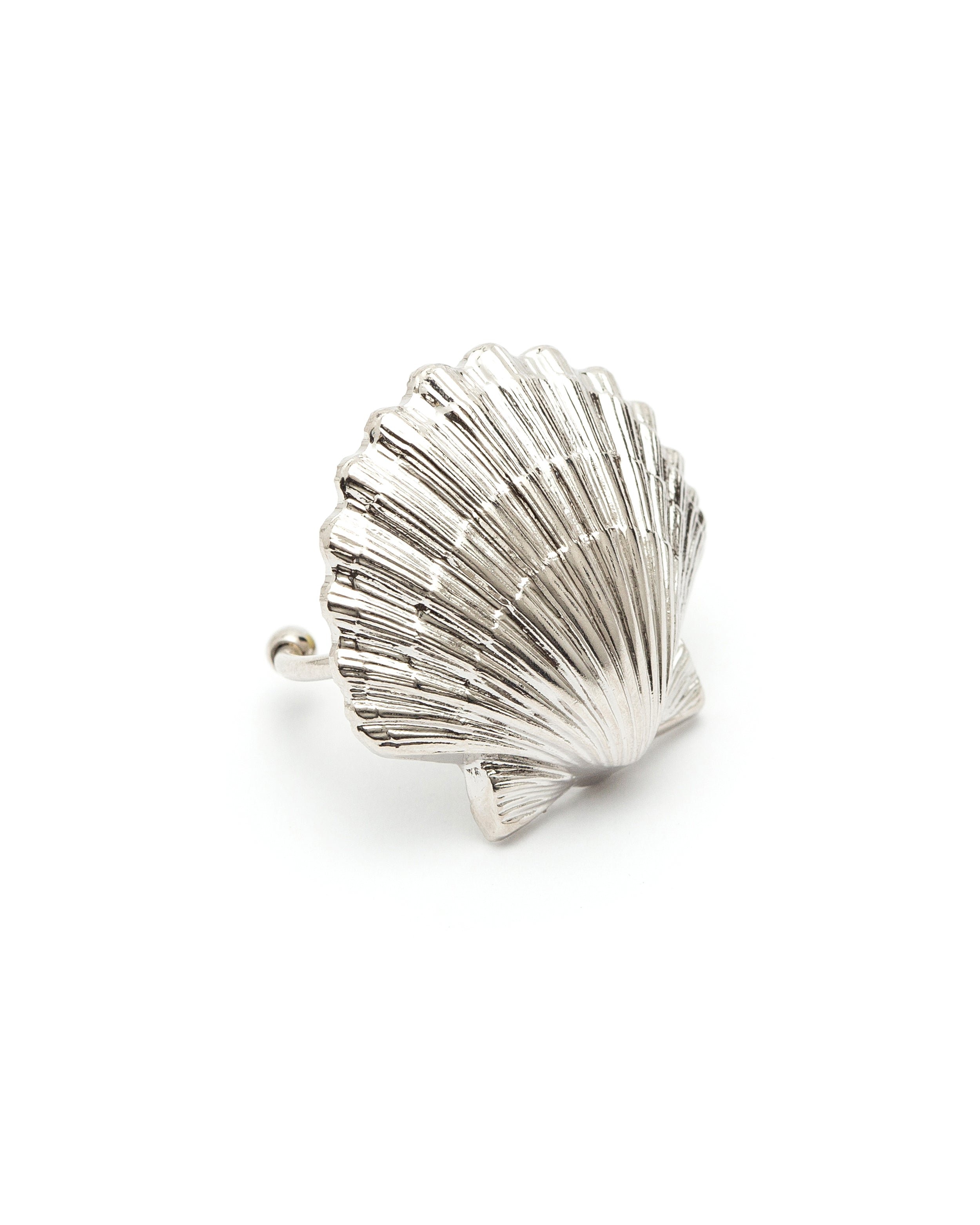 Maxi gold-plated seashell ring MONSIEUR SIMONE Silver