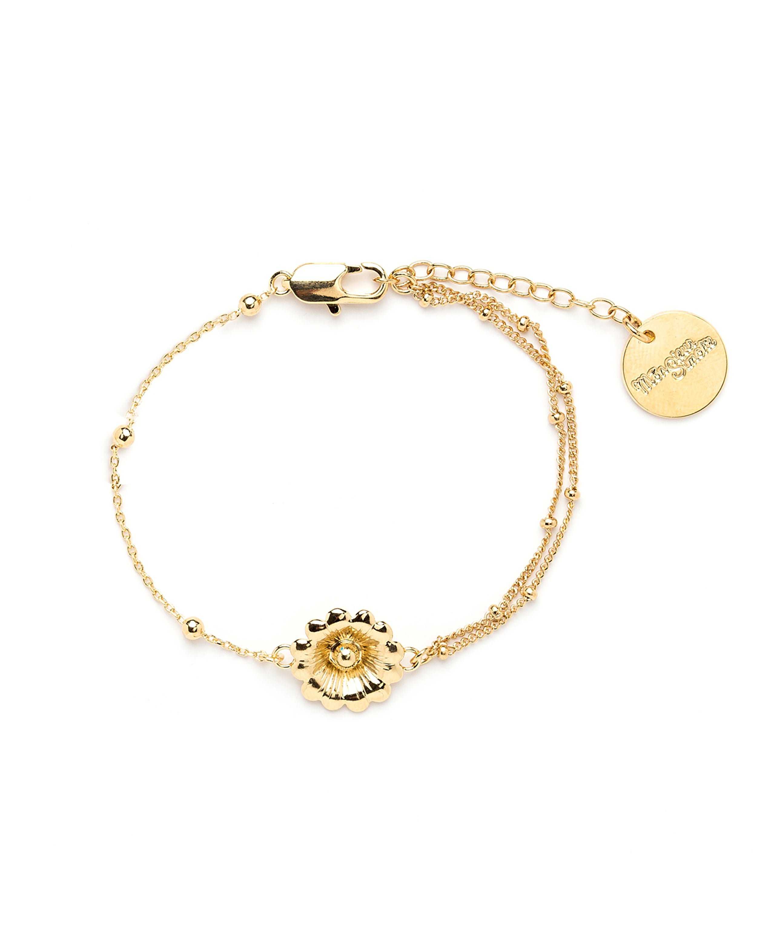 Golden flower bracelet in fine gold MONSIEUR SIMONE