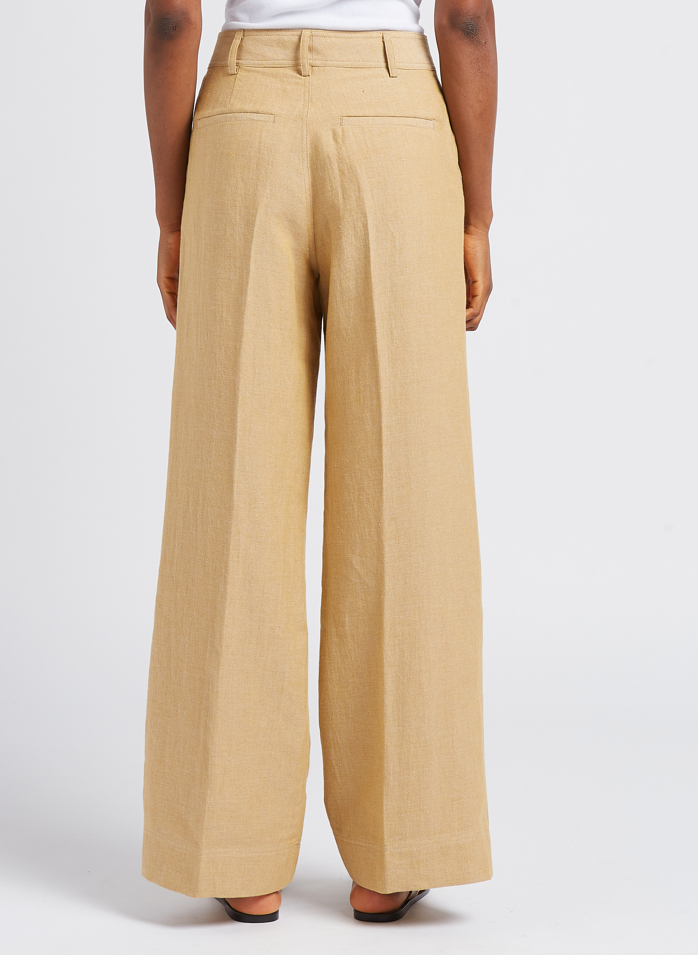 Weite Leinenhose POMANDERE Golden