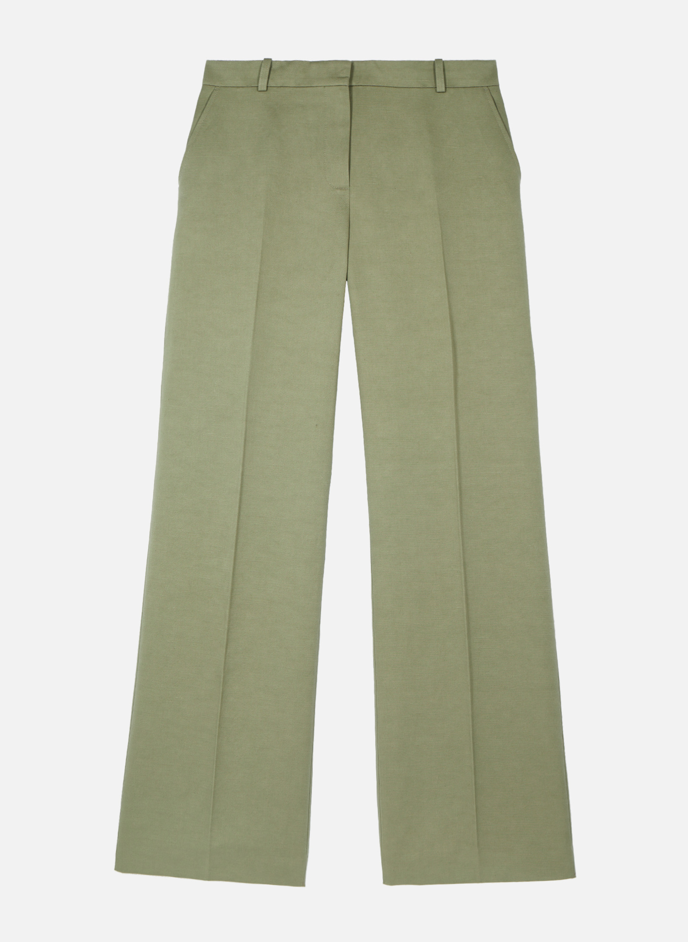 Pantalon large en lin et coton THE KOOPLES Vert