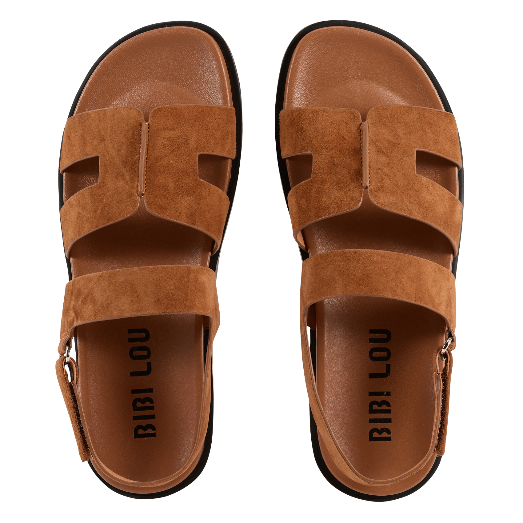 Sandales plates en cuir BIBI LOU Marron