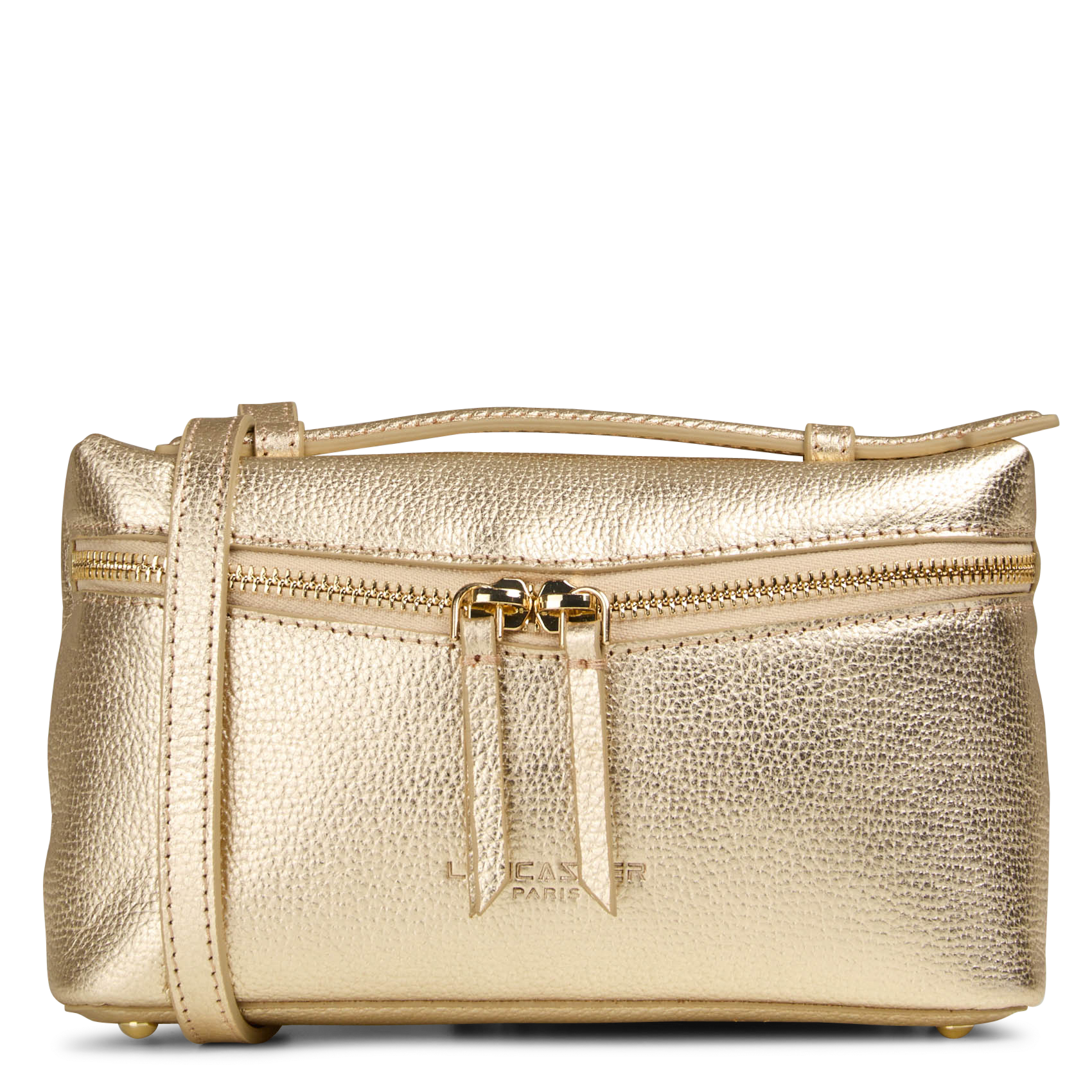 Leren clutch LANCASTER PARIS Goudkleurig