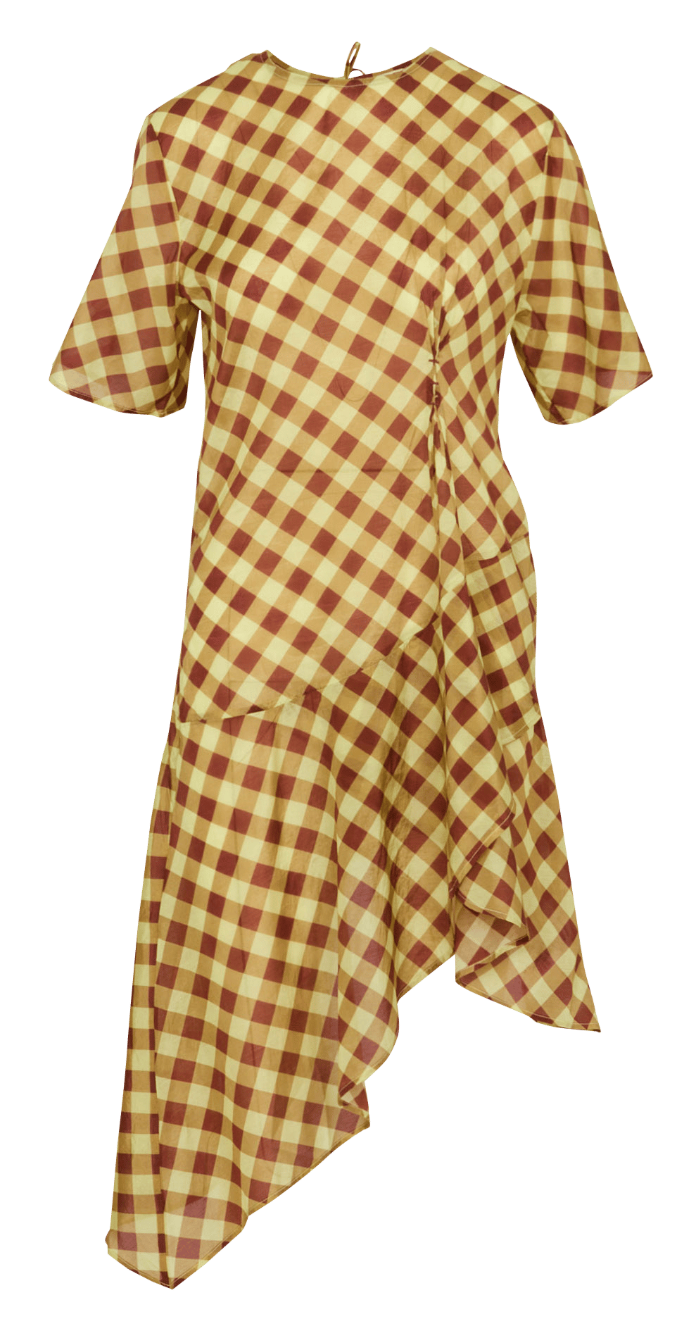 Robe courte asymétrique à carreaux DAMSON MADDER Multicolore