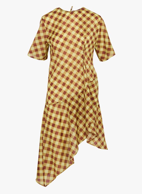 Short asymmetrical plaid dress Multicolored Damson madder - Women | Place des Tendances Short asymmetrical plaid dress Multicolored Damson madder - Women | Place des Tendances