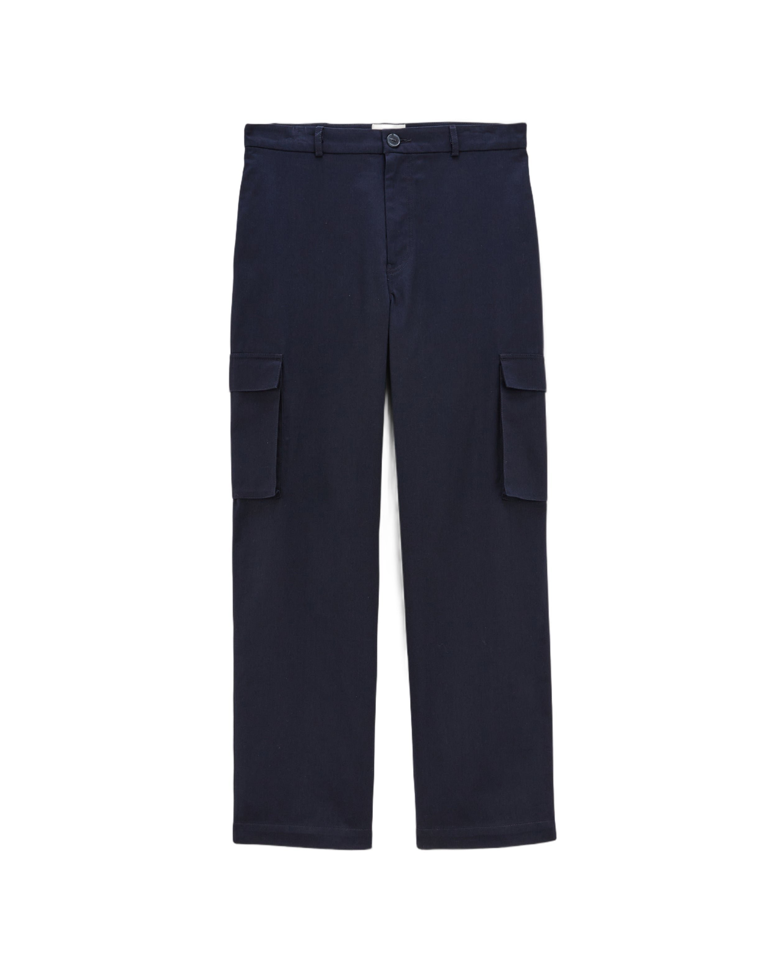 Wide military cargo navy pants Noyoco Blue