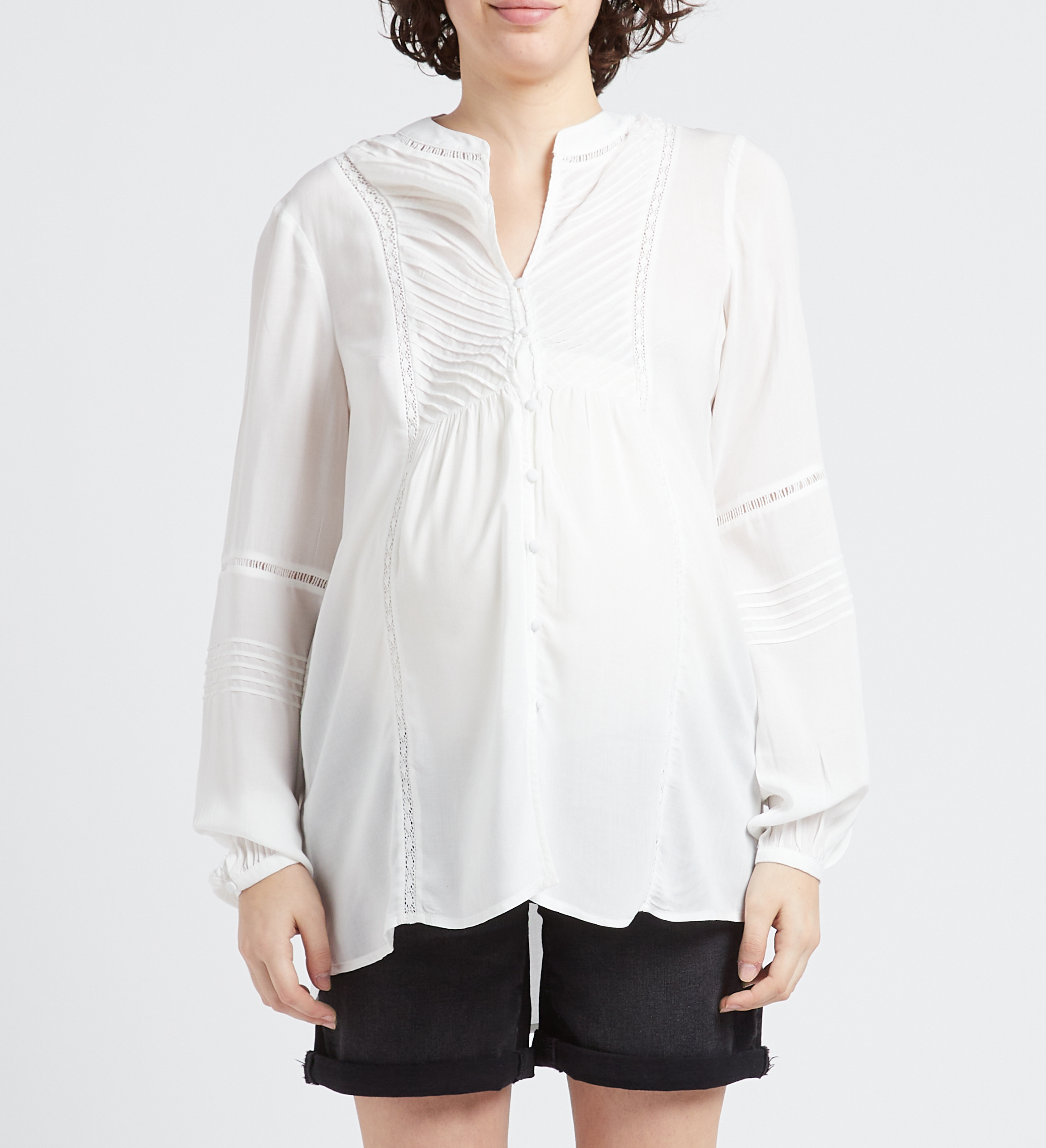 Top met ronde hals SERAPHINE Wit