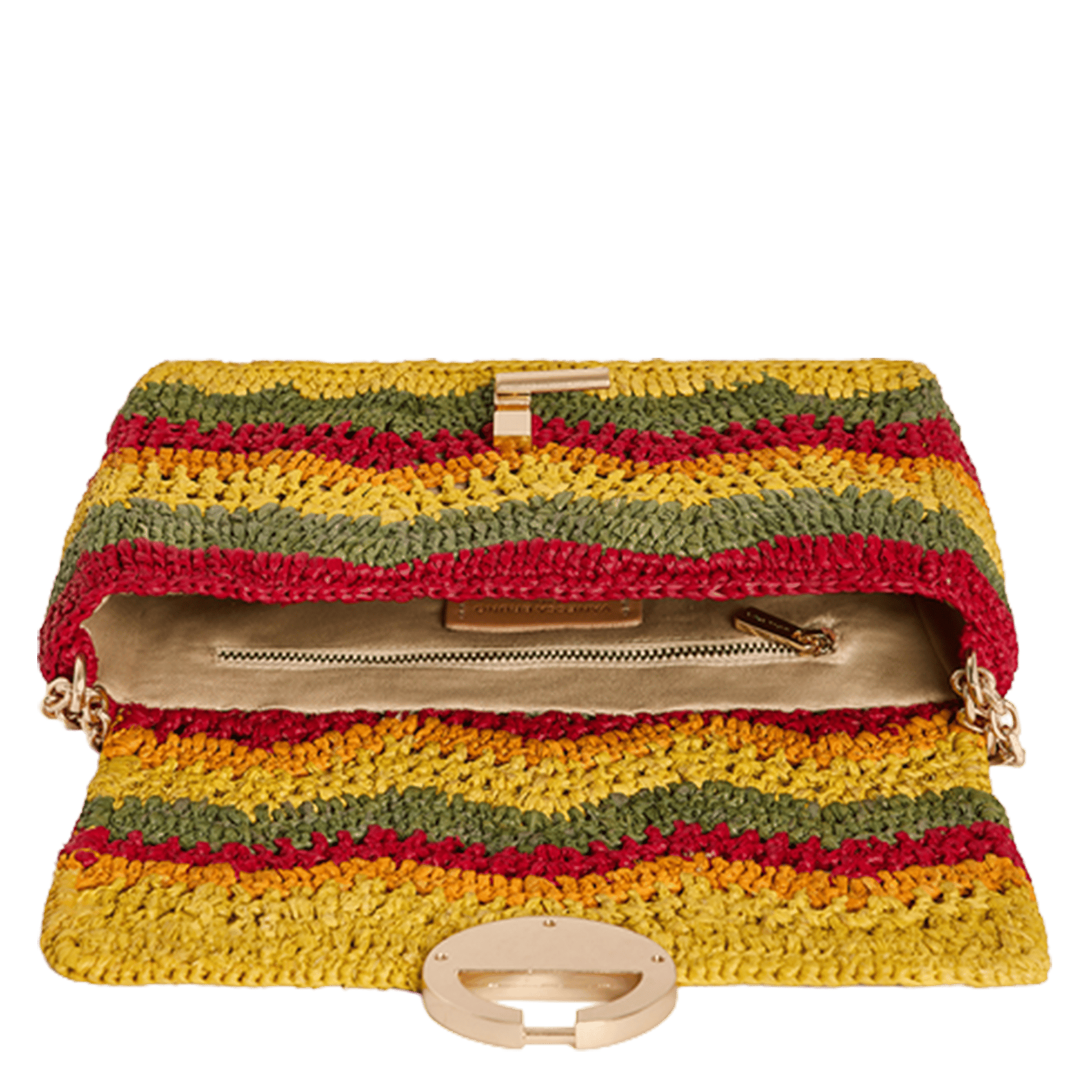Sac bandoulière en raphia tressé VANESSA BRUNO Multicolore