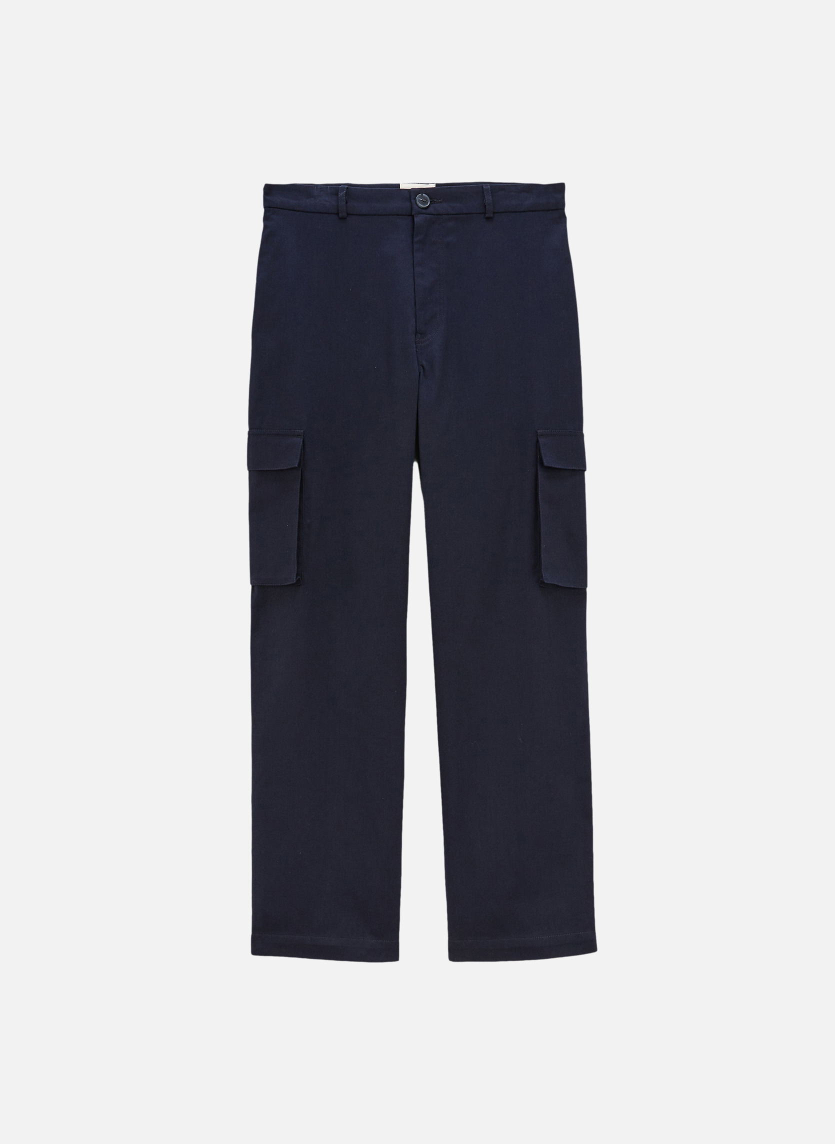 Wide military cargo navy pants Noyoco Blue