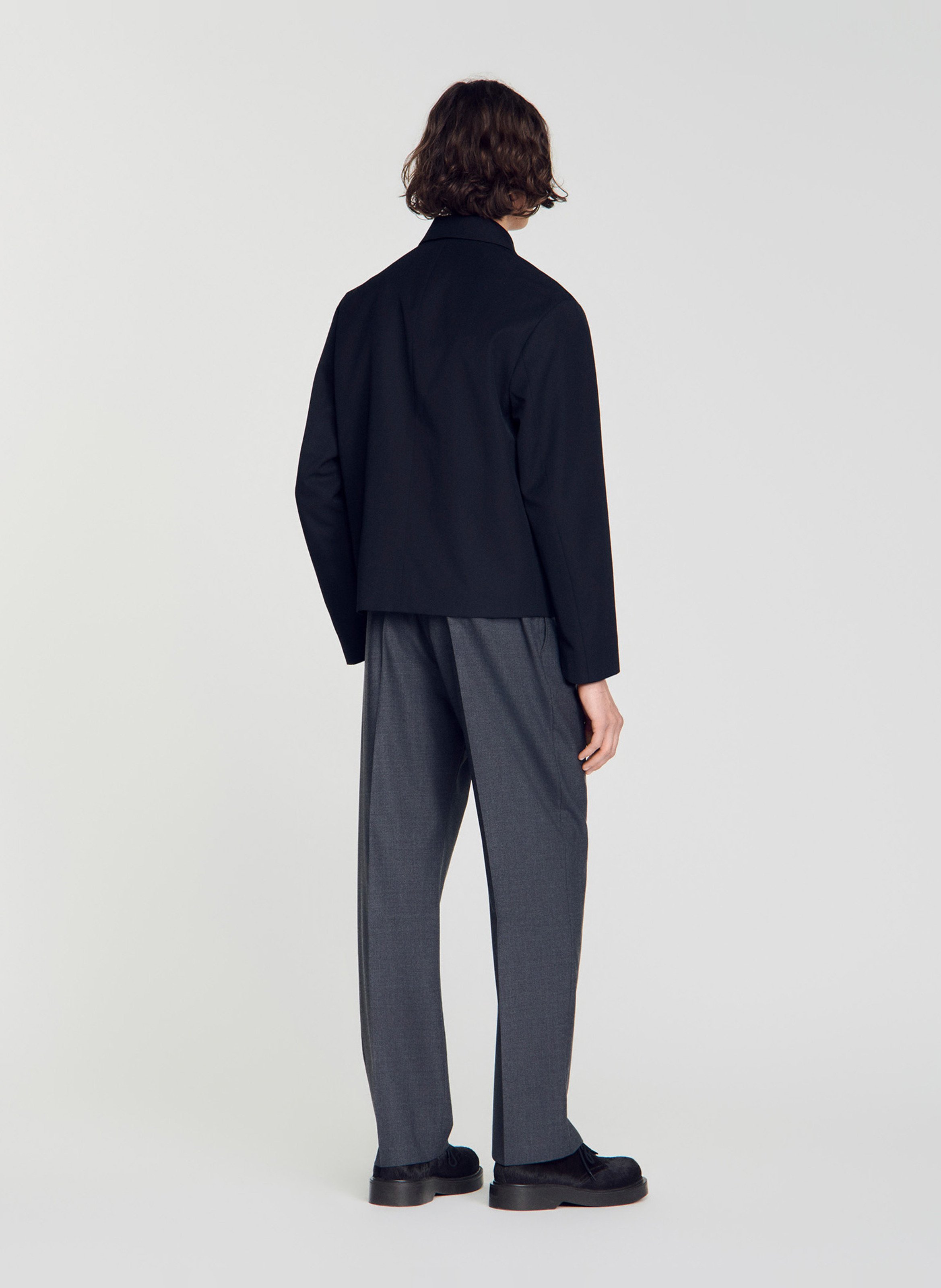 Gerade geschnittener Blouson mit klassischem Kragen SANDRO Blau