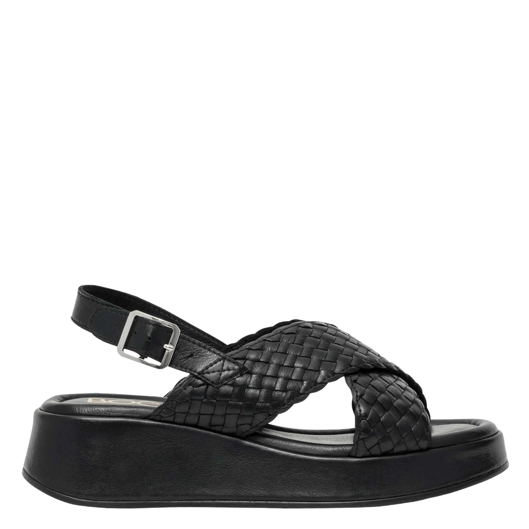 Ledersandalen mit Keilabsatz BOCAGE Schwarz