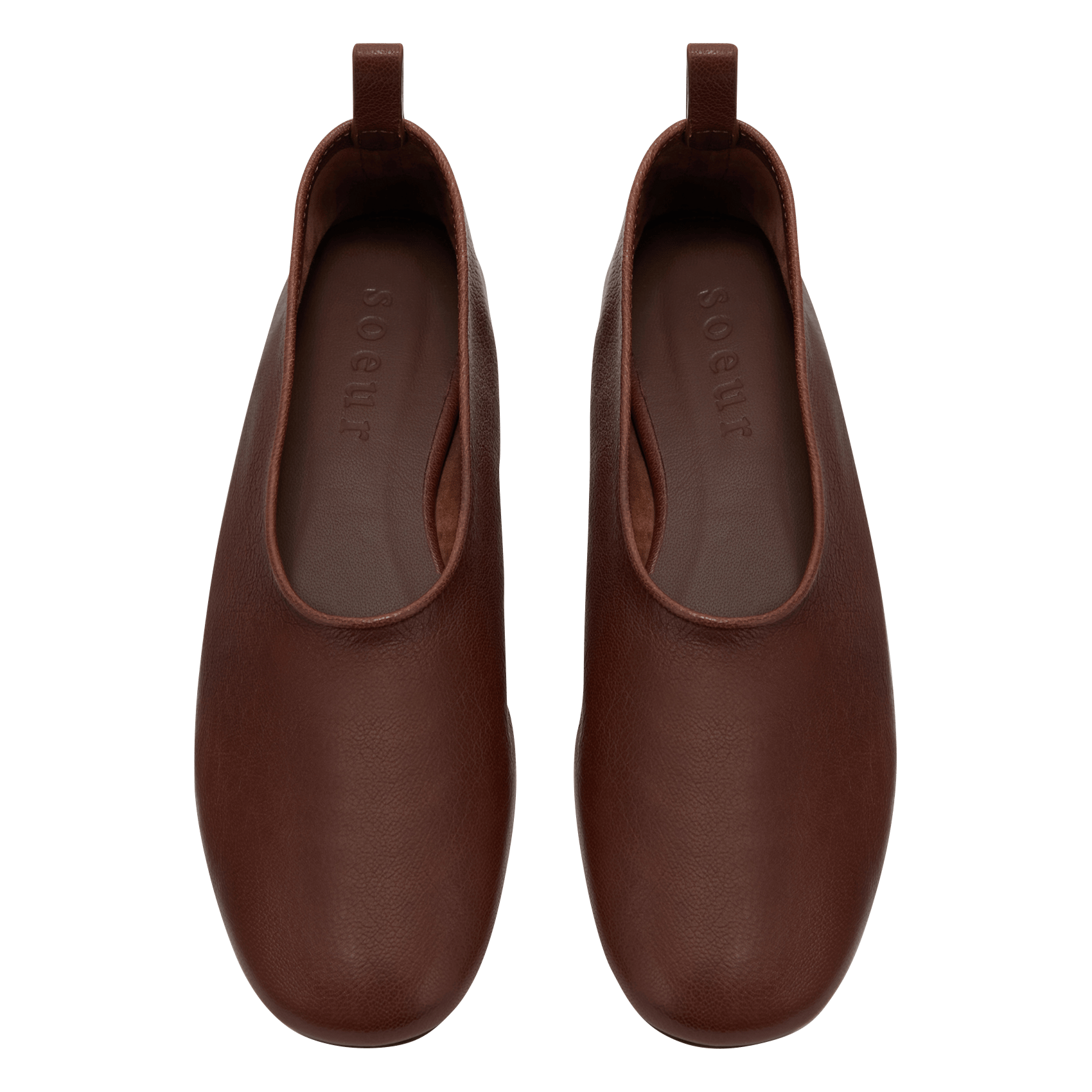 Leather ballet pumps SOEUR Brown