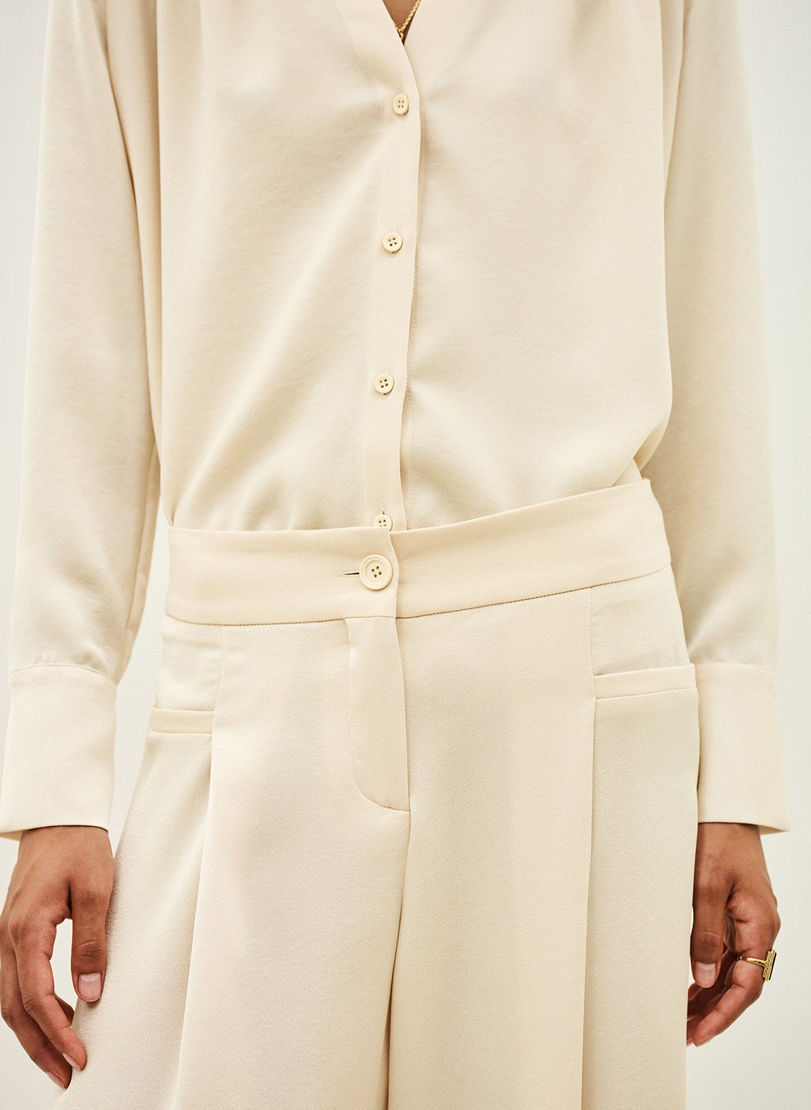 Pantalon droit fluide  BA&SH Beige