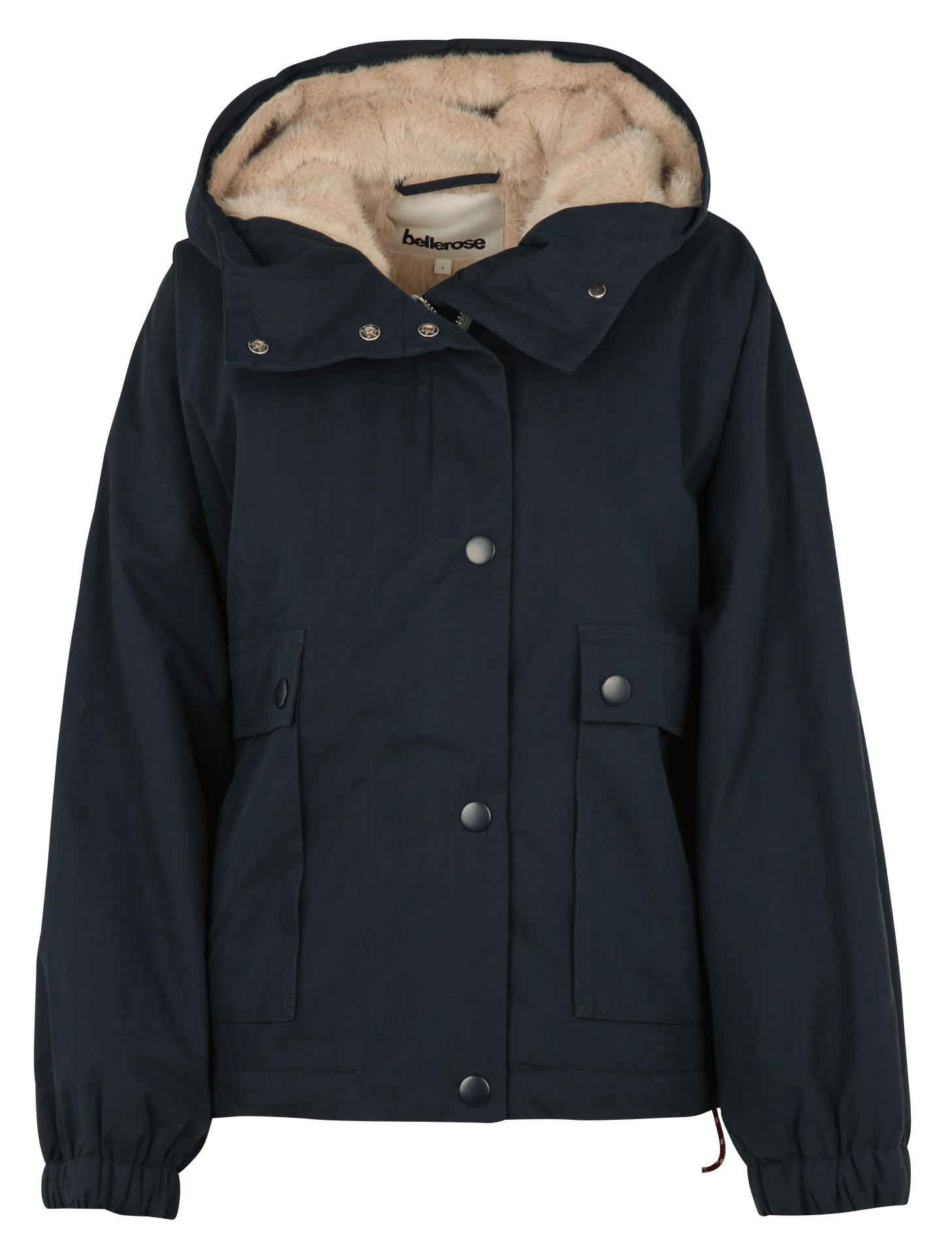 Veste col rond en coton mélangé BELLEROSE Bleu