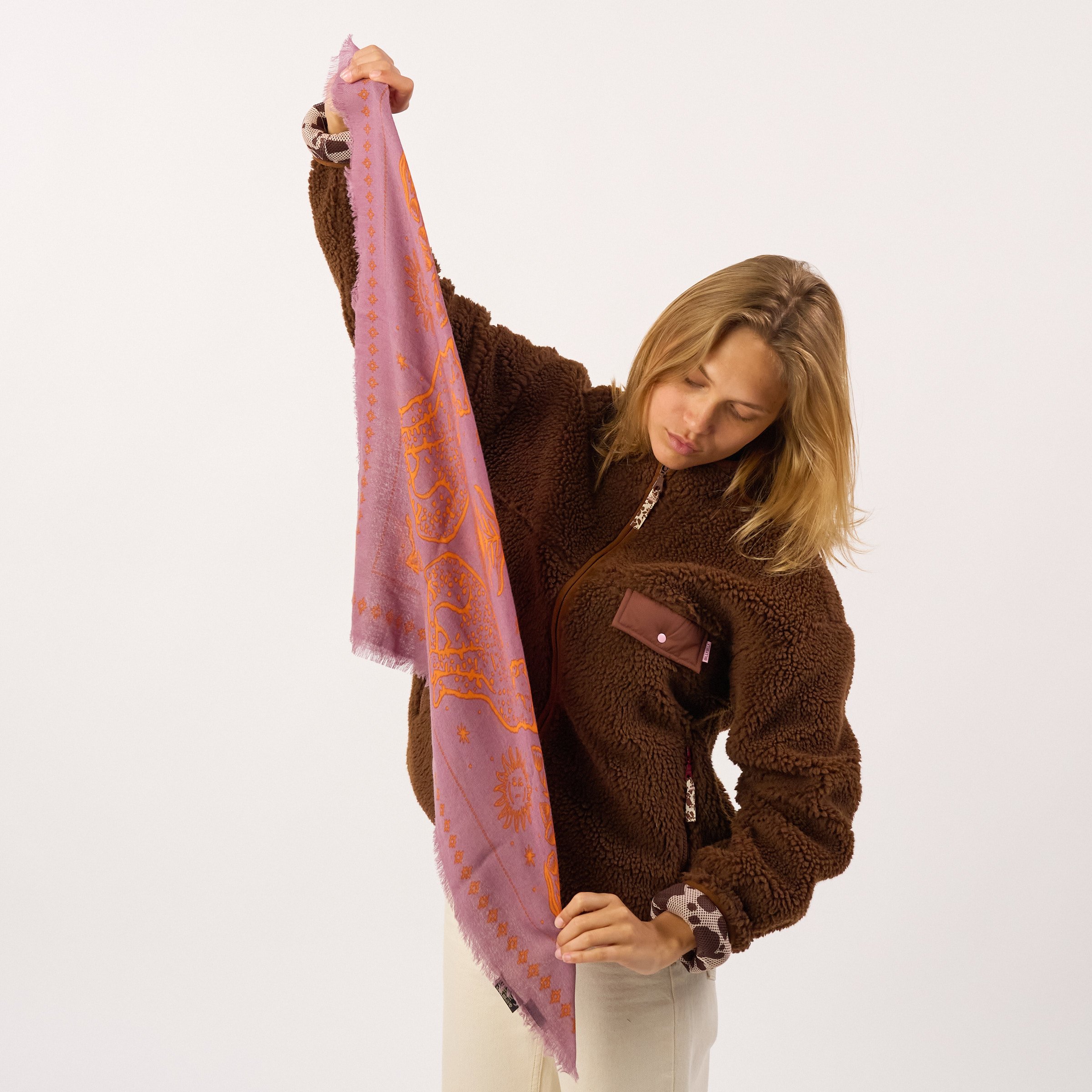 Small wool scarf alice | Purple BILLYBELT Women