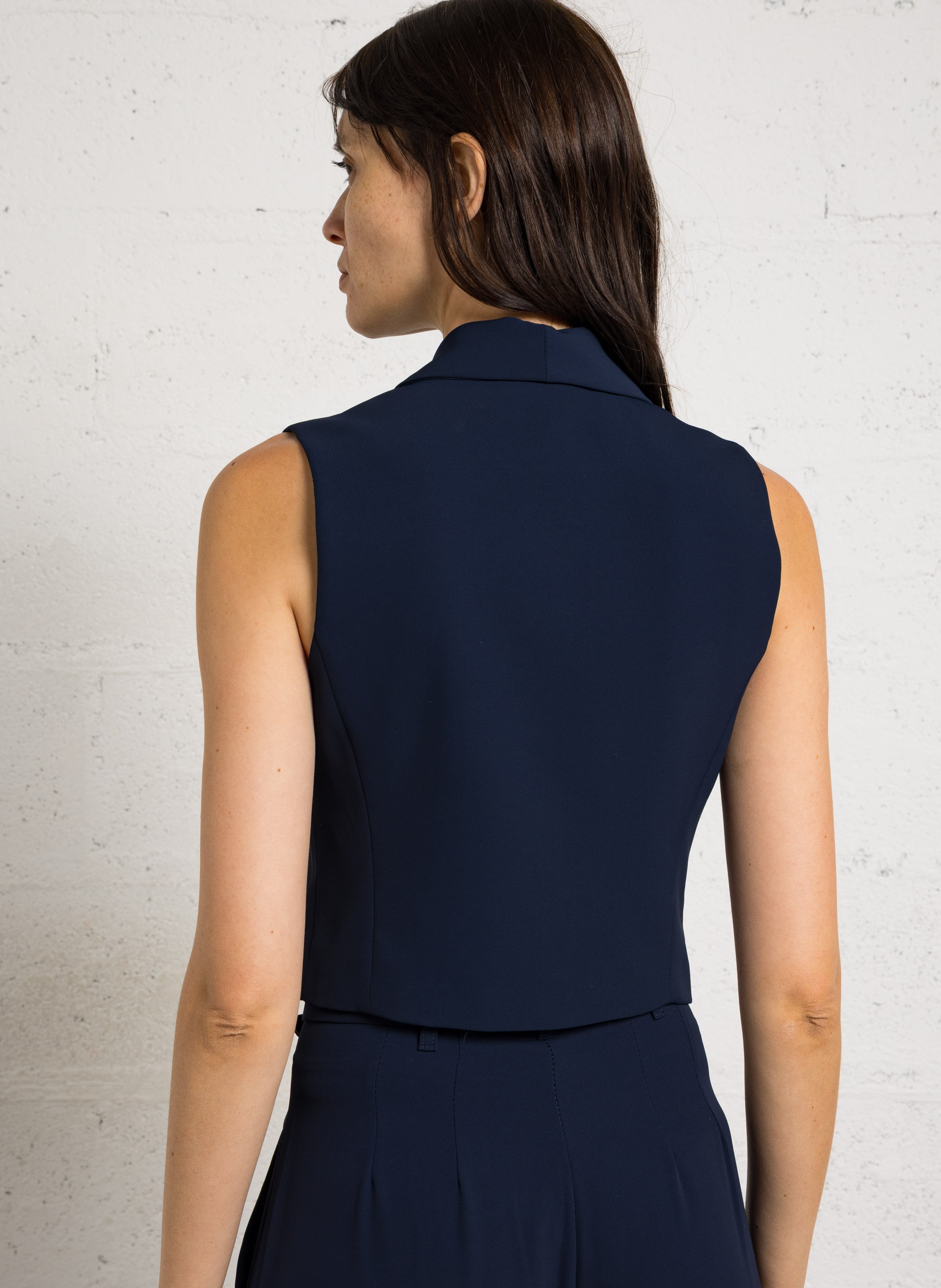 Straight shawl-collar cardigan IMPERIAL Blue