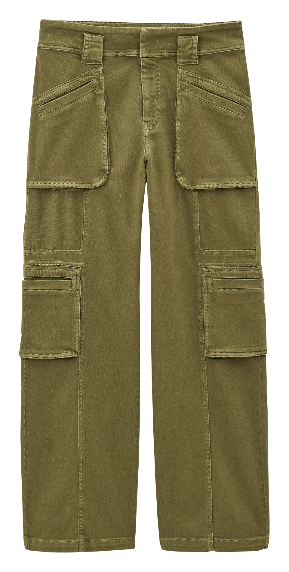 Pantalon cargo large en coton mélangé BA&SH Kaki