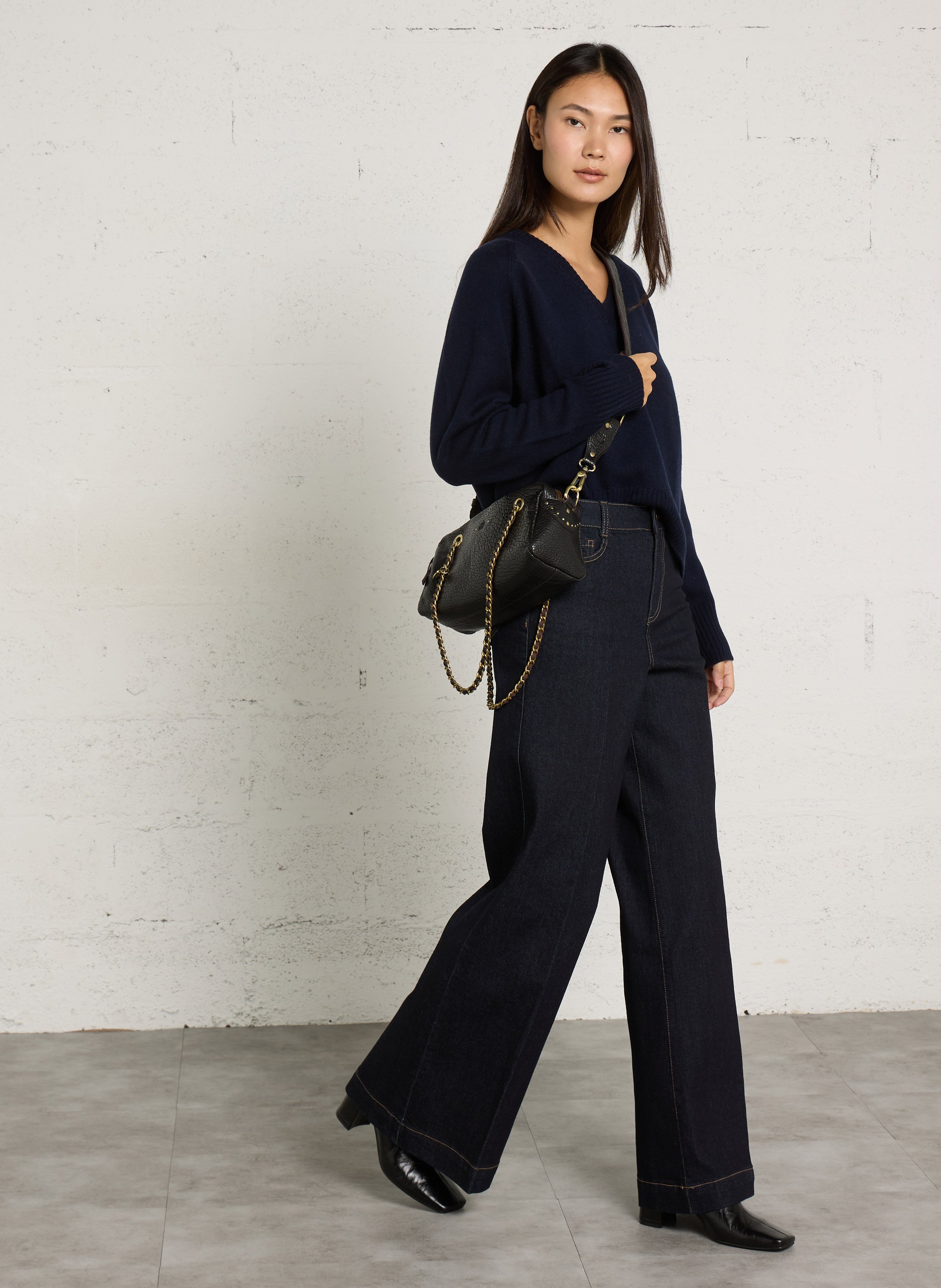 <p>Loose jeans, wide leg, length 34</p> MAISON 123 Blue