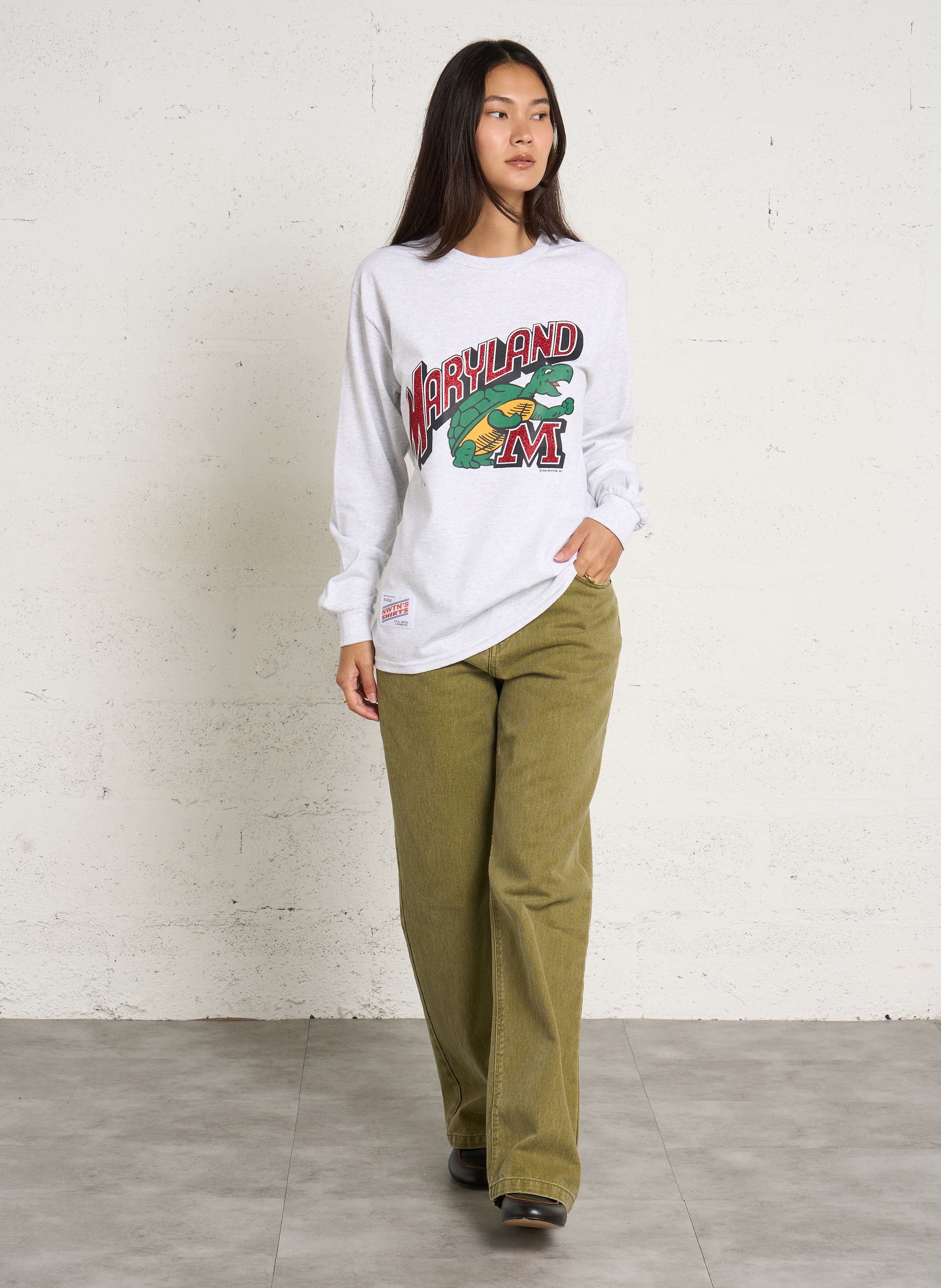 Regular-fit, katoenen T-shirt met ronde hals NEWTONE Grijs