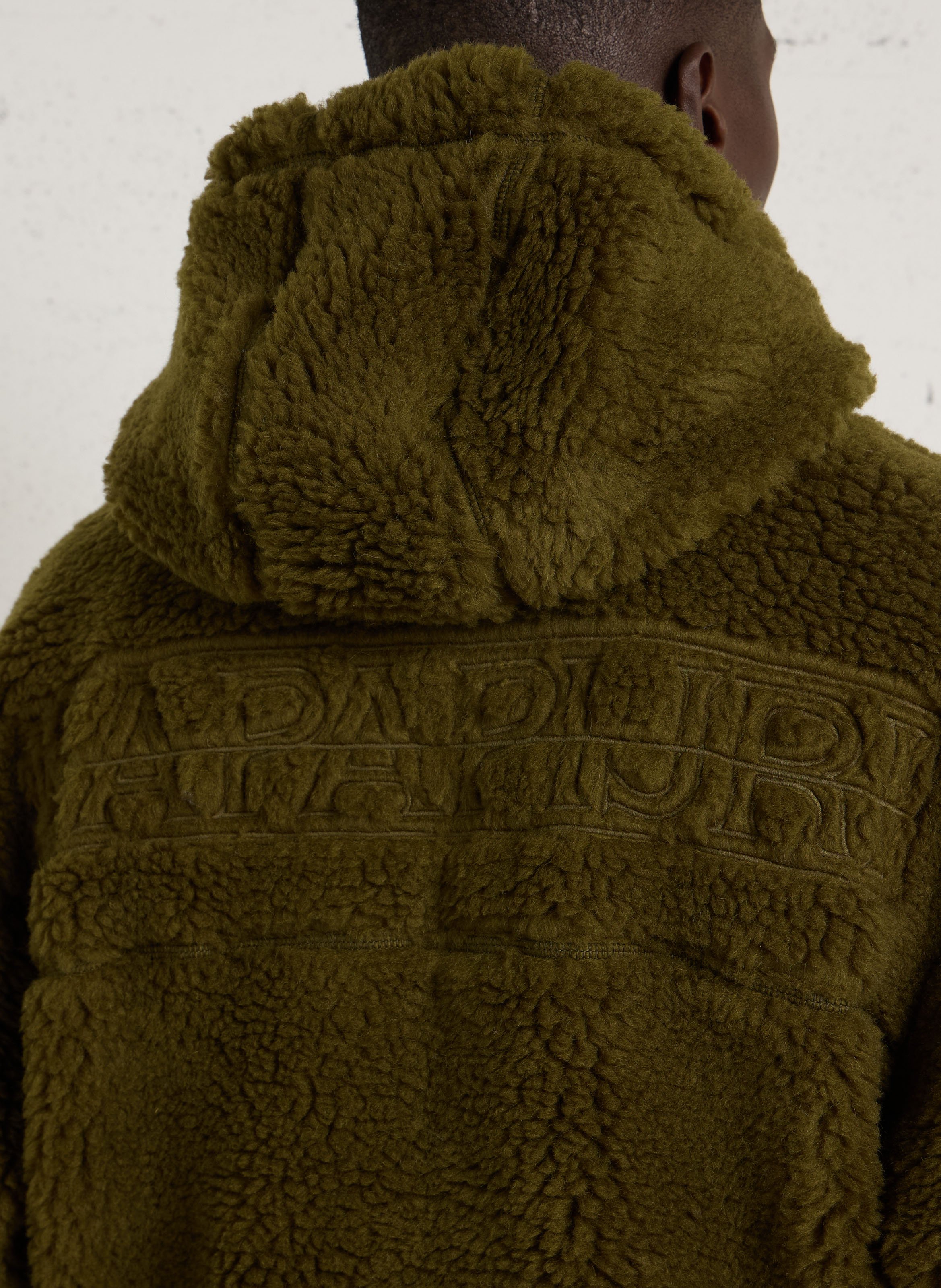 Oversized hooded fleece jacket NAPAPIJRI Green
