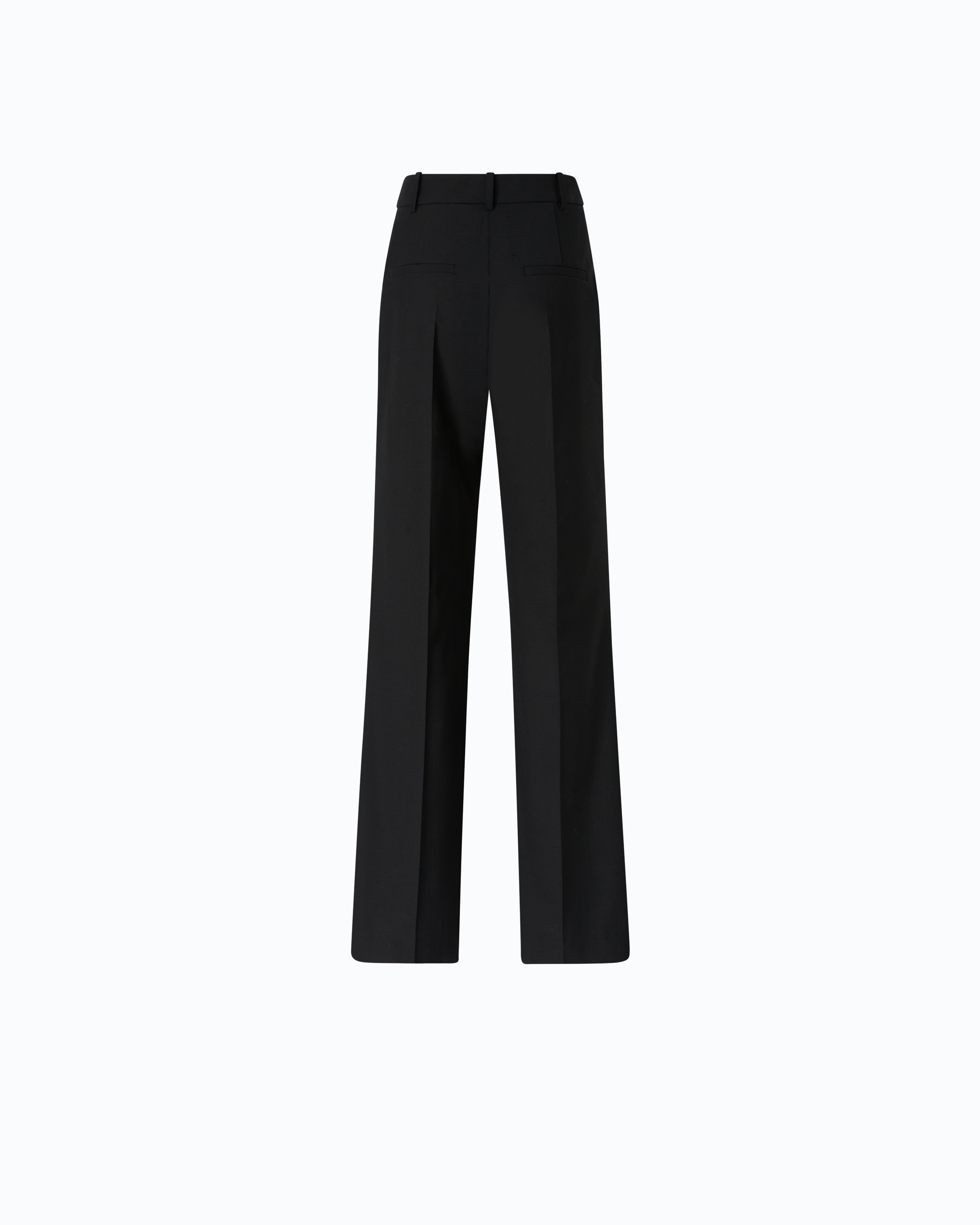 Wool crêpe tailored trousers PINKO Black