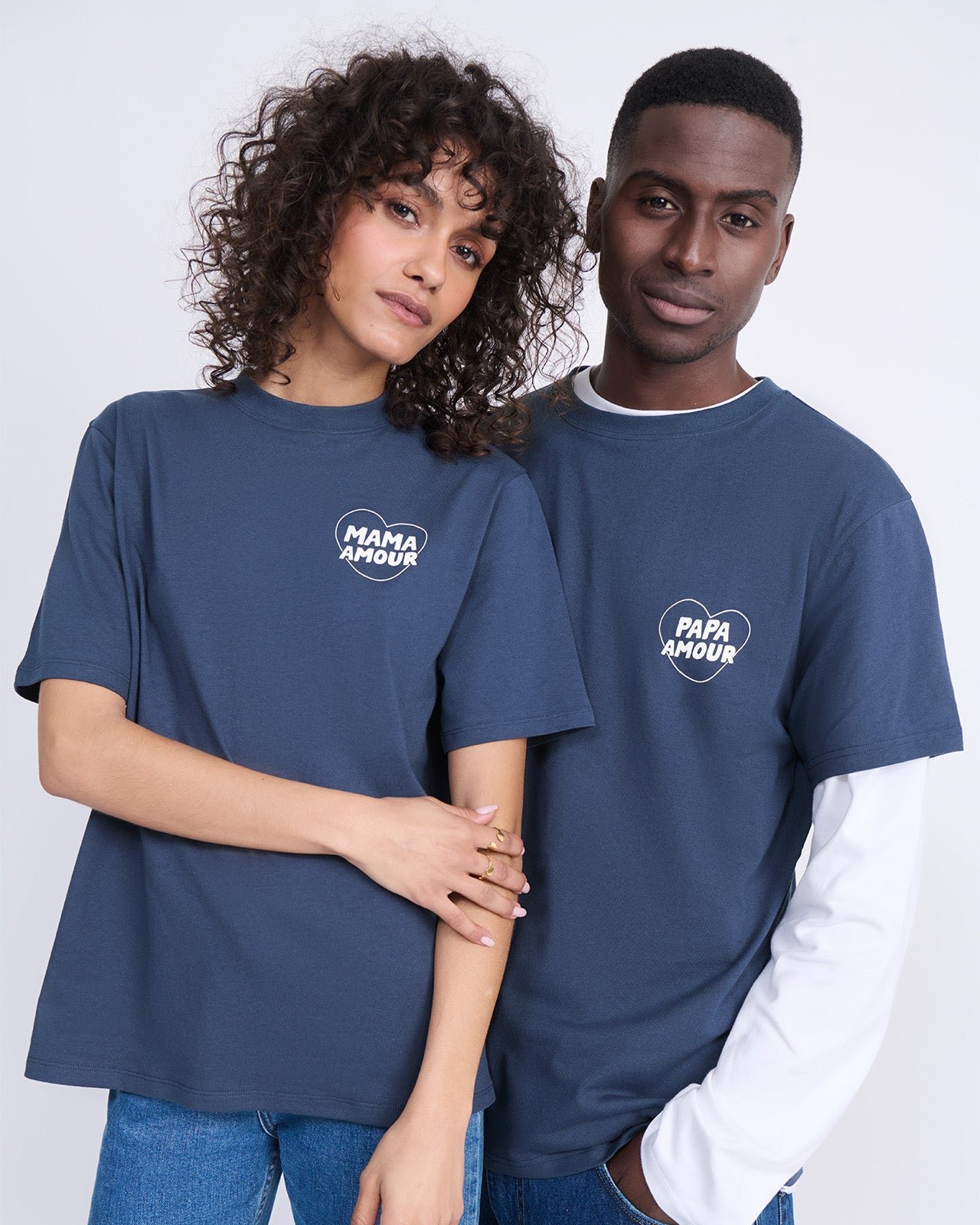Mama Amour organic cotton T-shirt EMOI EMOI Blue