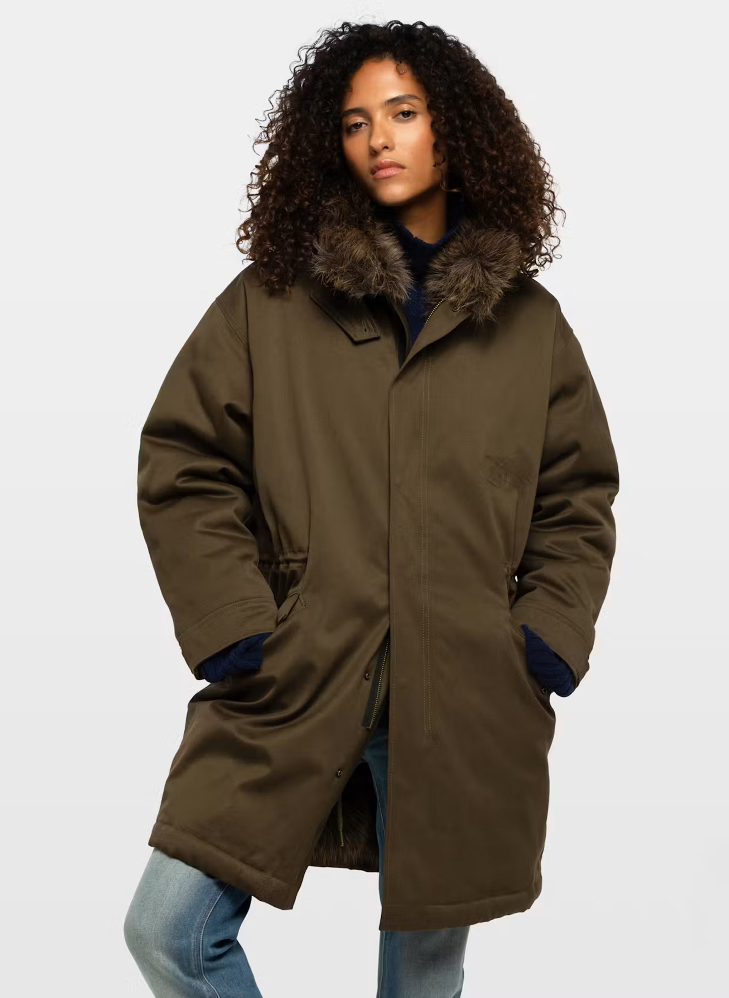 Effen mantel met opstaande kraag en knopen ZADIG&VOLTAIRE Groen
