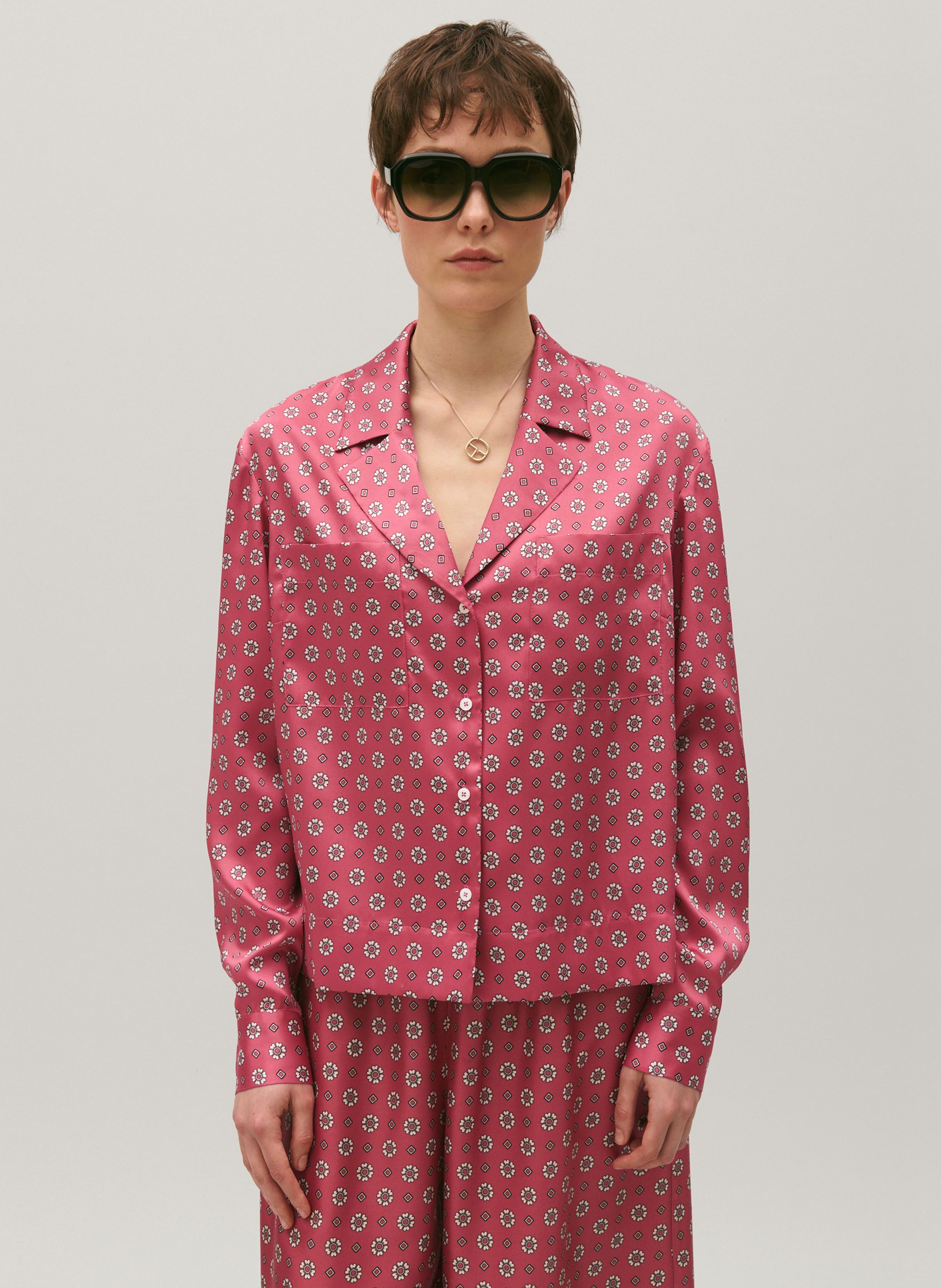 Printed Shirt With Tailored Collar Print Clair Claudie Pierlot