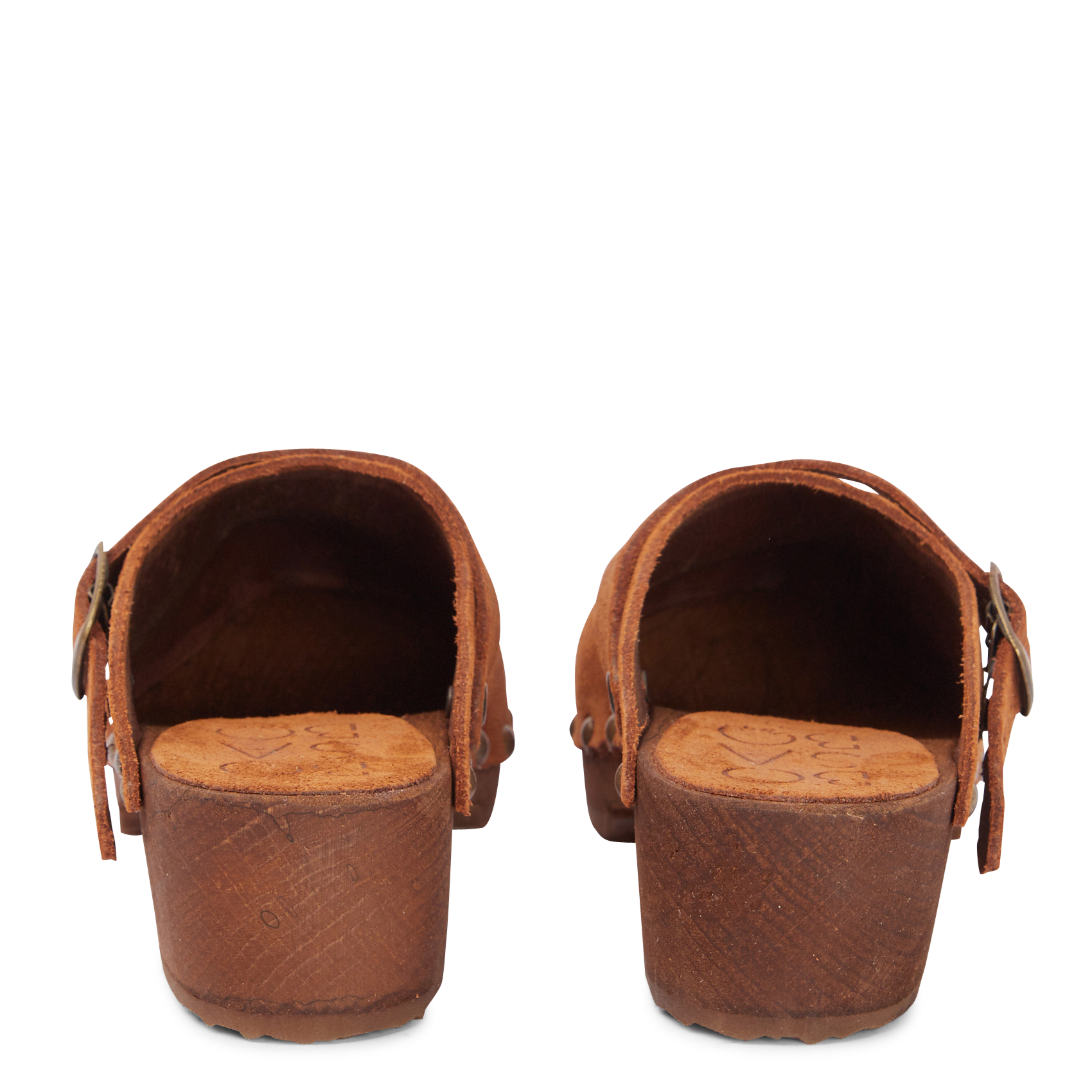 Sabots en cuir velours BOSABO Marron