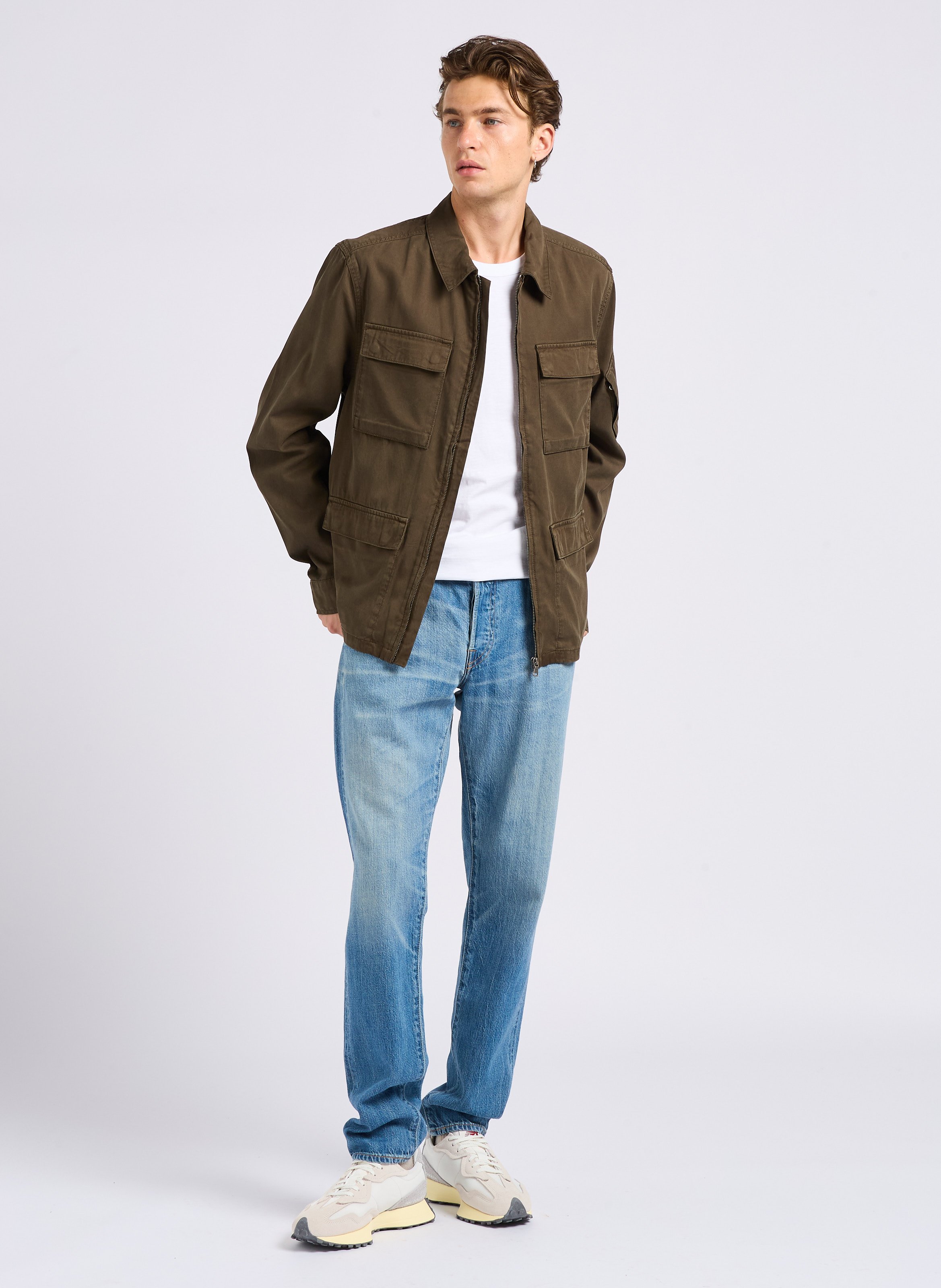 Straight-leg faded cotton jeans EDWIN Blue