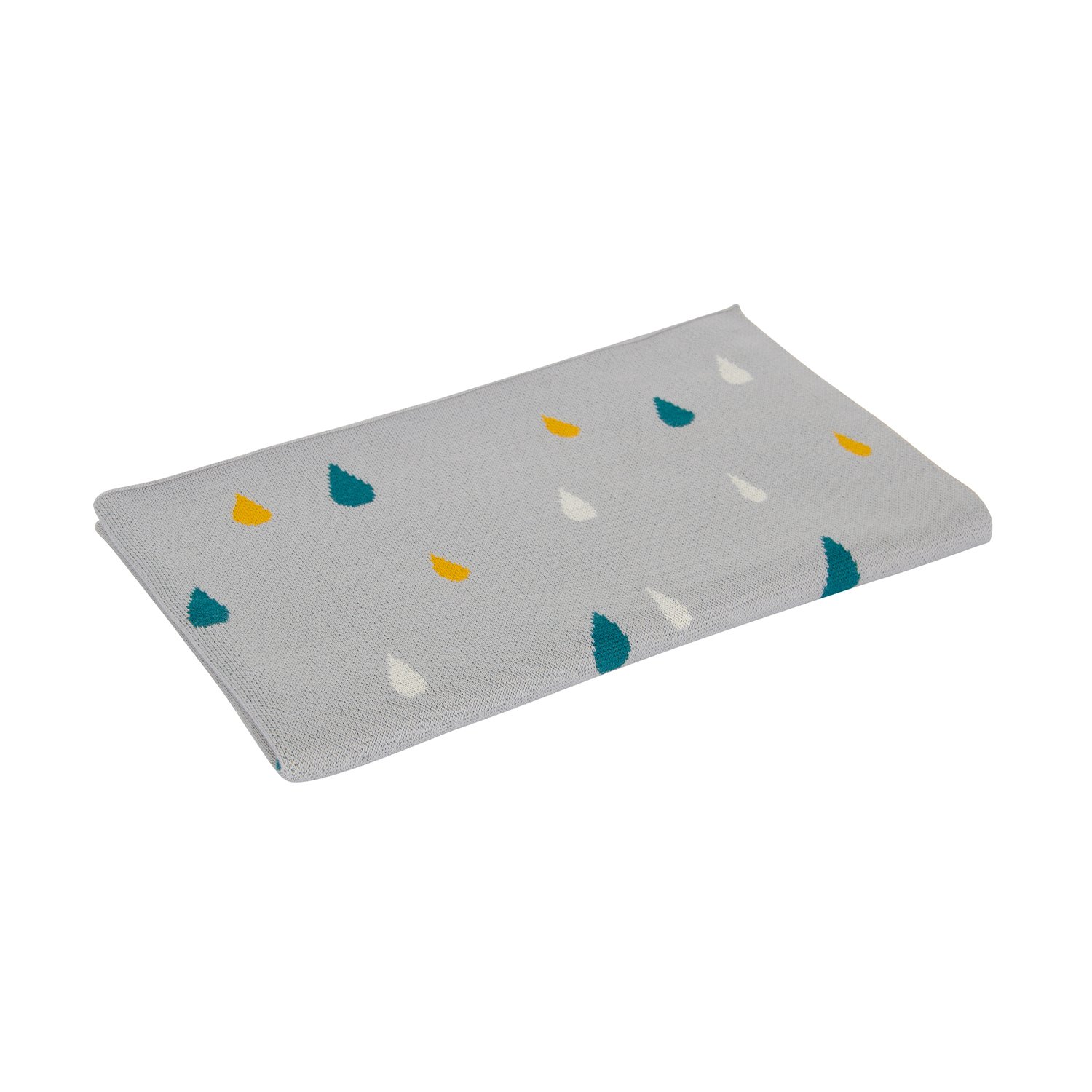 Ultra-soft knitted baby blanket - 100% cotton  Jaune