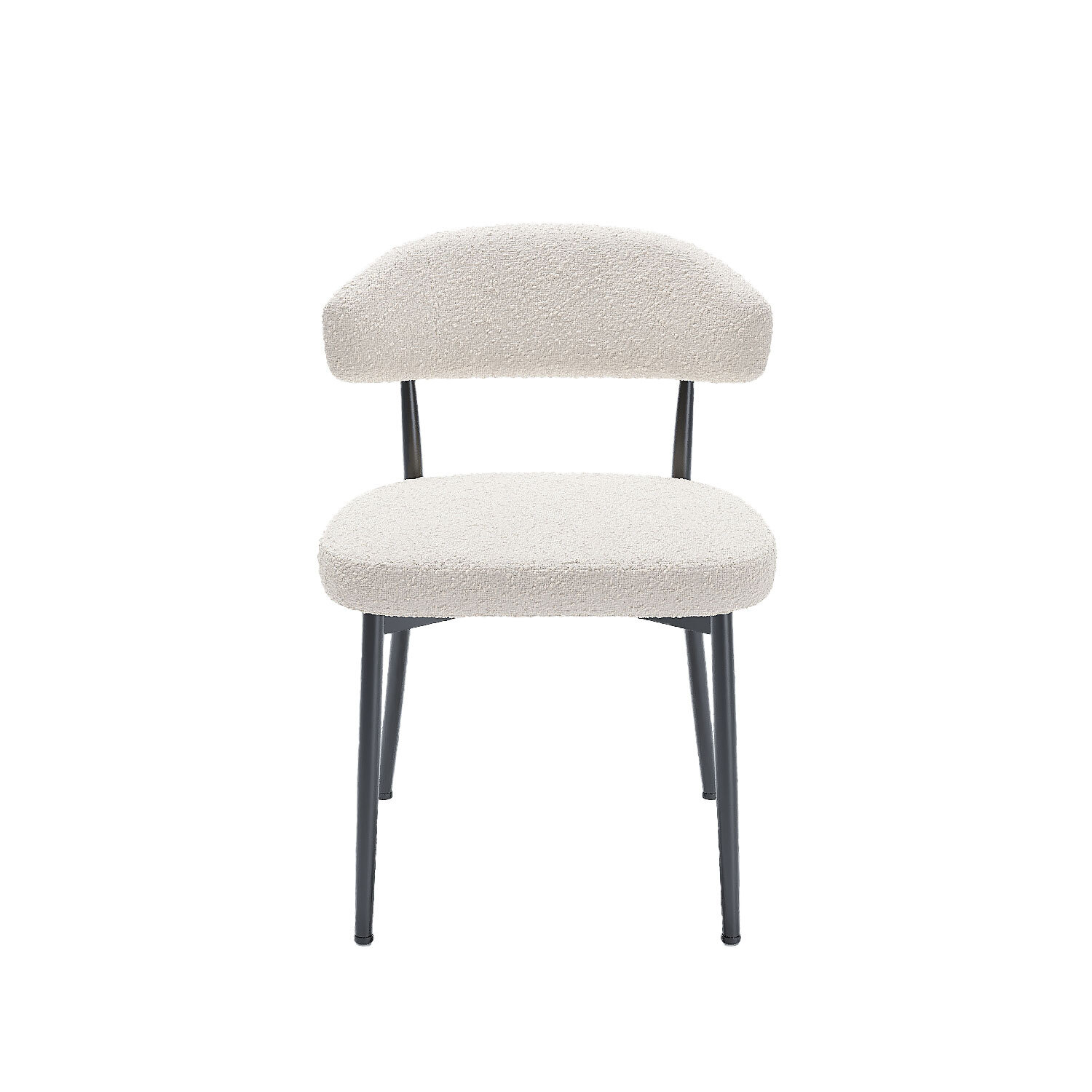 Set of 2 dining room chairs POTIRON PARIS White