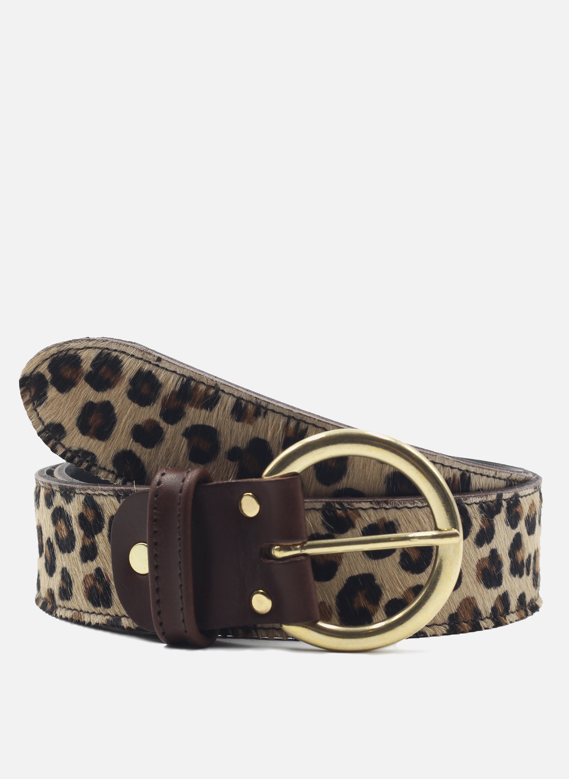 Bohemian pony leather belt JULES & JENN Multicolored